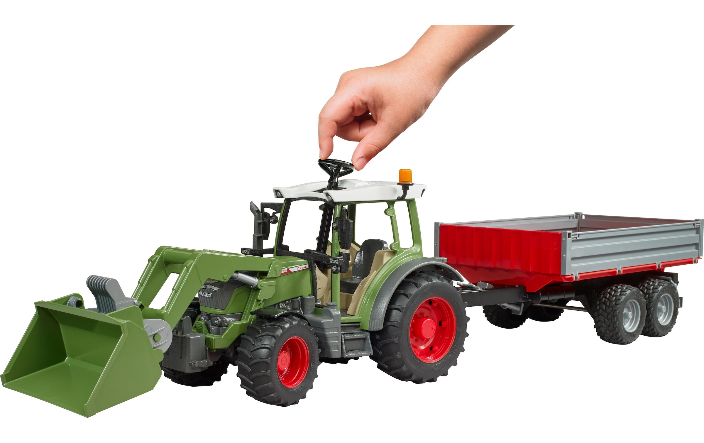 Bruder® Spielzeug-LKW »Track Builder Fendt Vario 211 mit Frontlader«