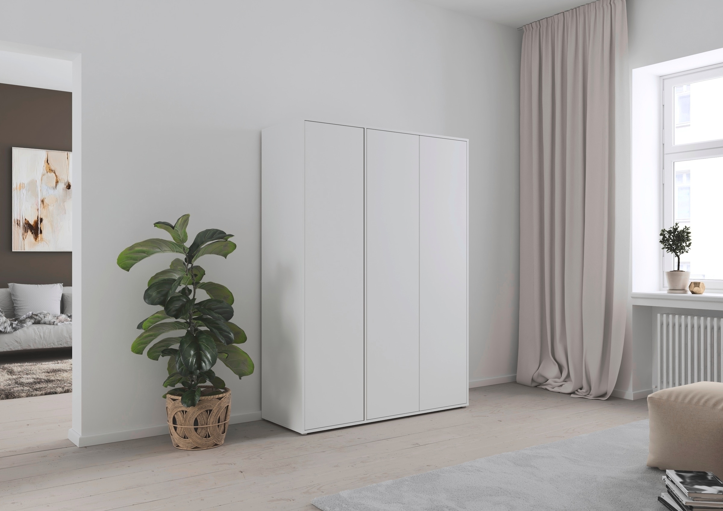 rauch Armoire à portes battantes »Kleiderschrank Schrank Garderobe Wäscheschrank NABILA viel Stauraum« En 3 configurations différentes BASIC/CLASSIC/PREMIUM,  en 2 largeurs avec fonction Push-to-Open TOPSELLER MADE IN GERMANY
