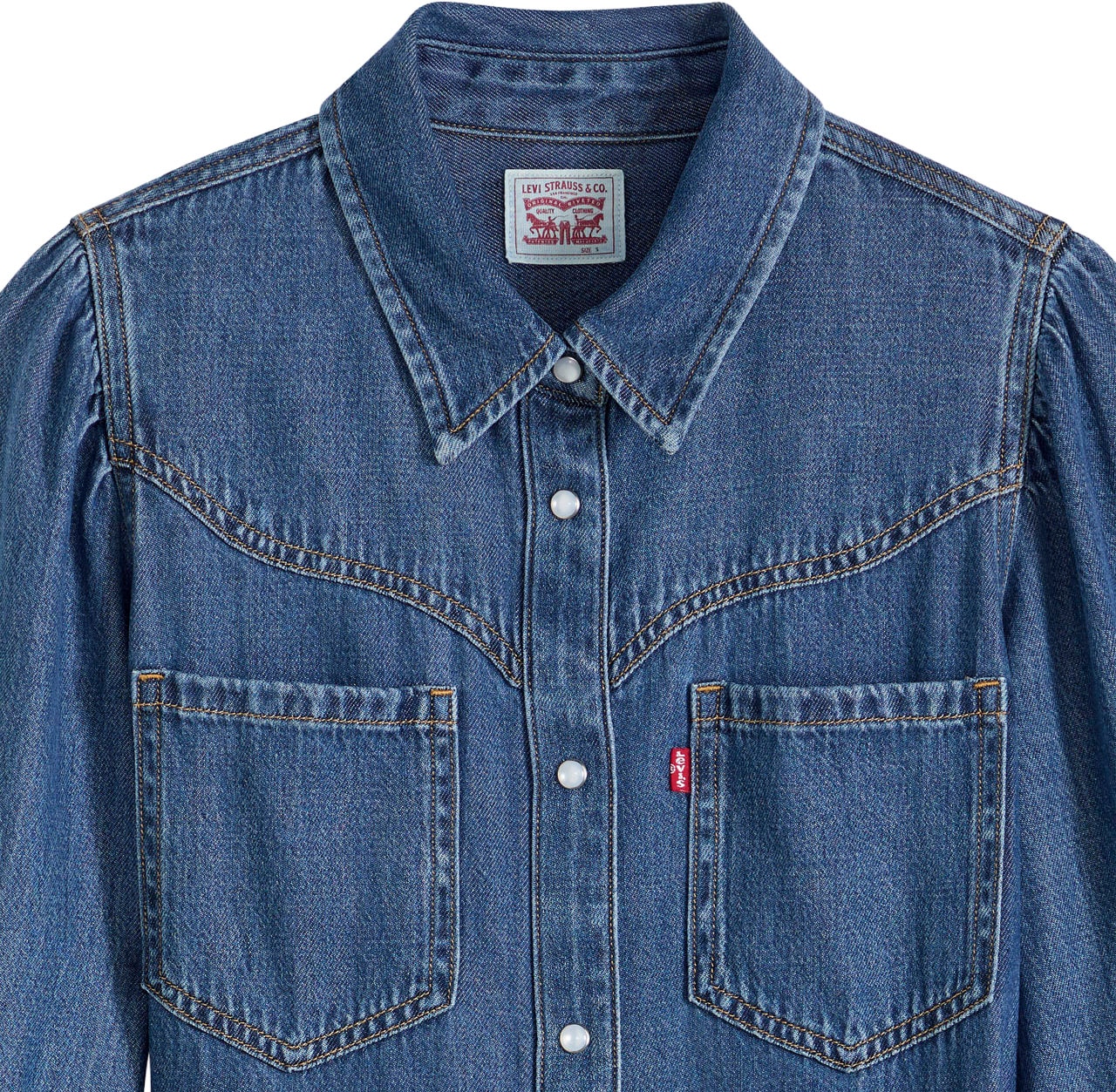 Levi's® Robe en jean »JOURNEY LS MAXI DRESS« Poches pour les mains mit Bindegürtel