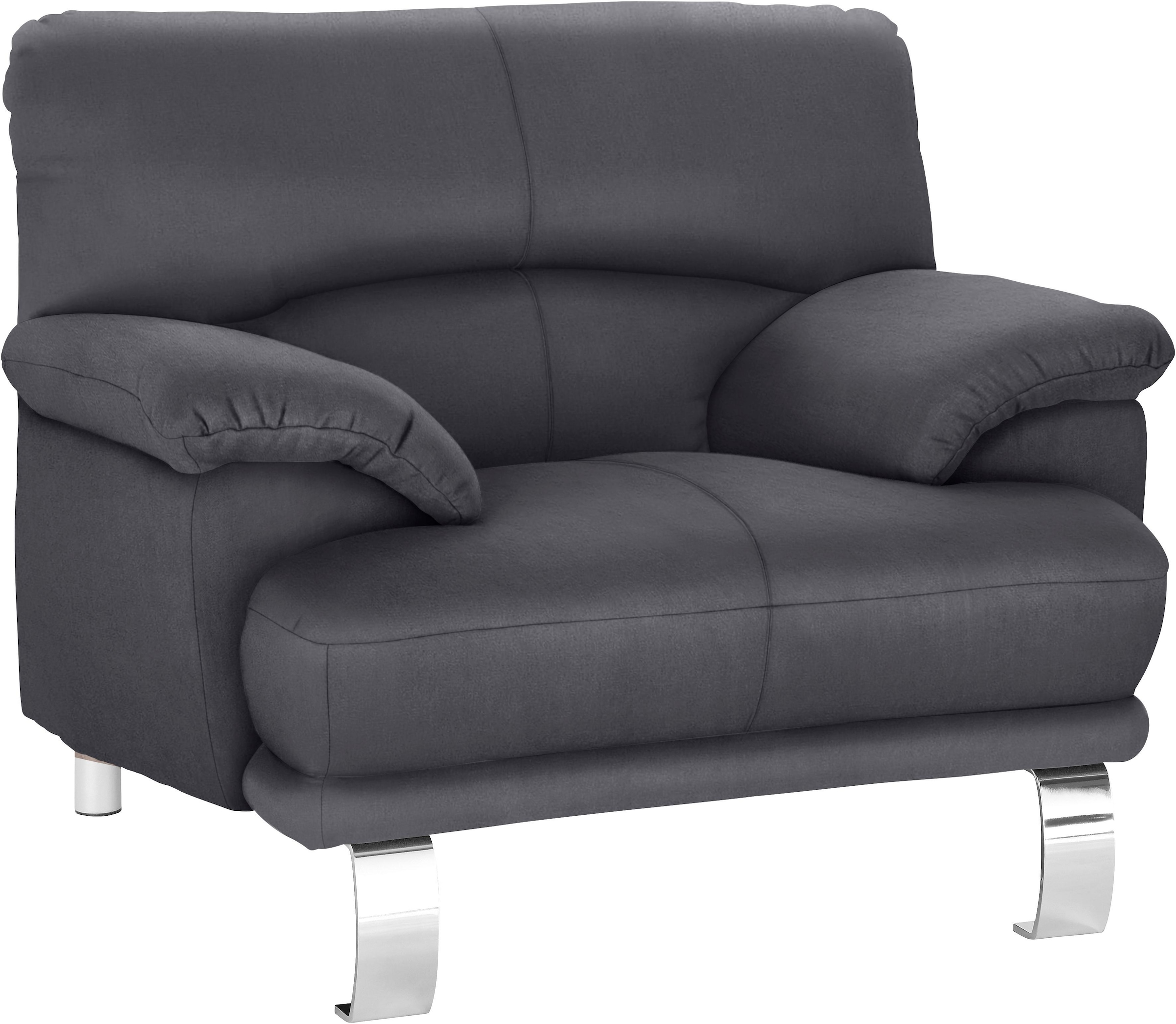 TRENDMANUFAKTUR Sessel »Cecilia II, Loungesessel in italienischem Design« breite und bequeme Armlehnen