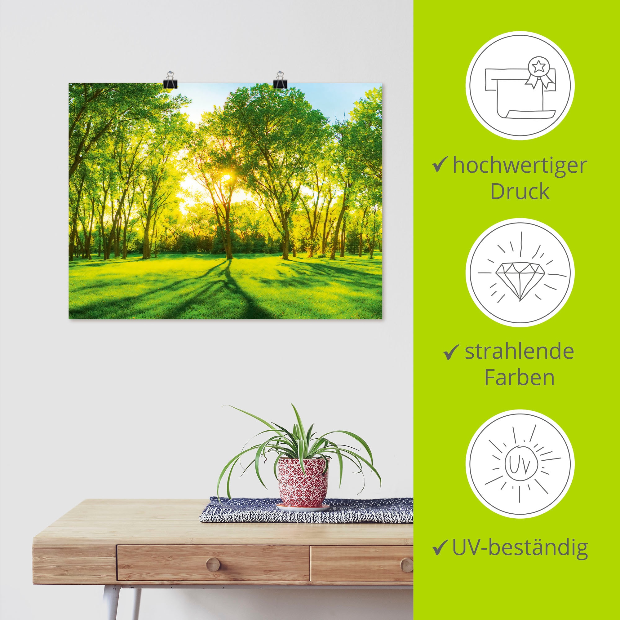 Artland Poster »Frühlingswärme II« 1 cuis tlg. ohne Rahmen