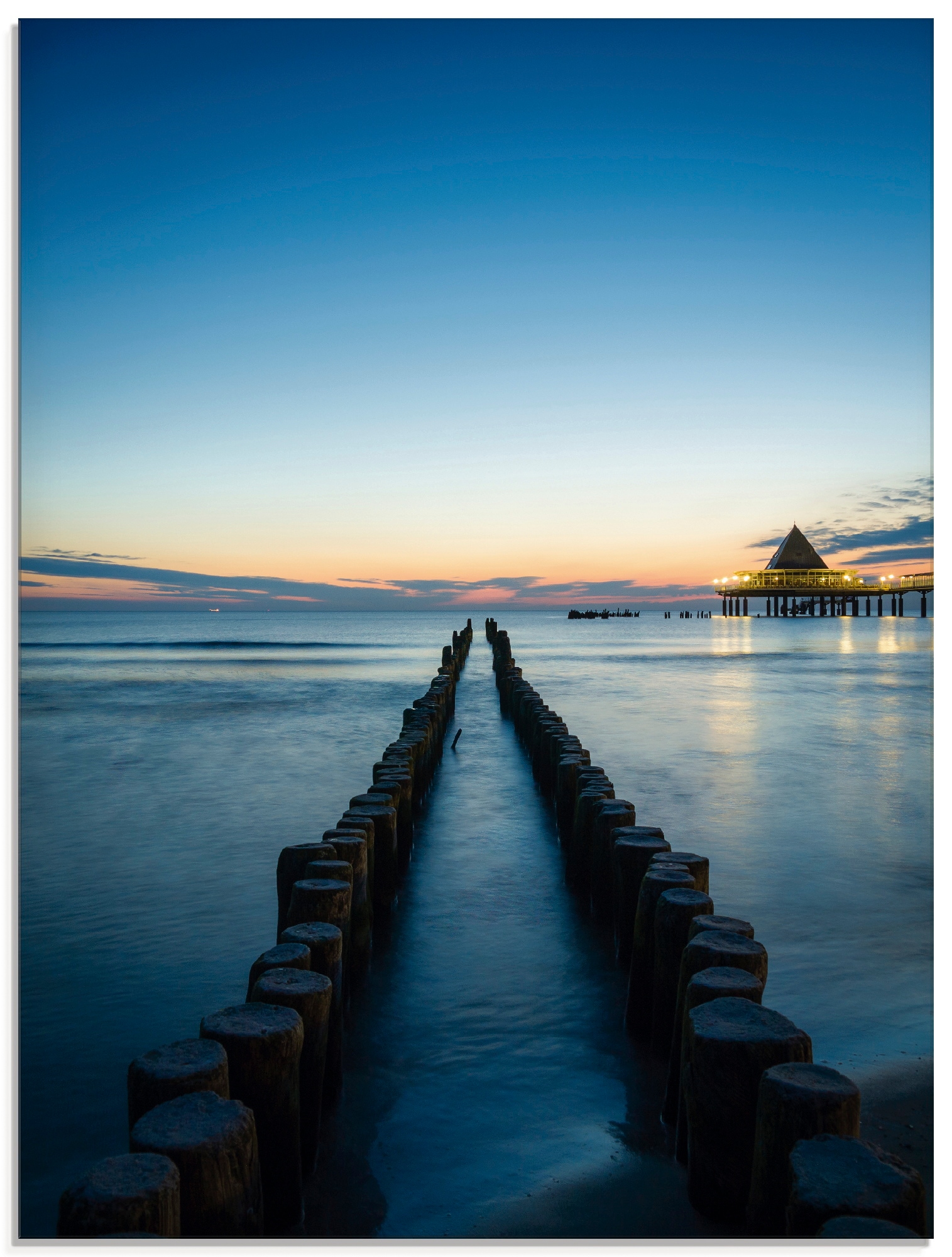 Image of Artland Glasbild "Usedom am Morgen" Gewässer 1 Stk. tlg. in verschiedenen Grössen