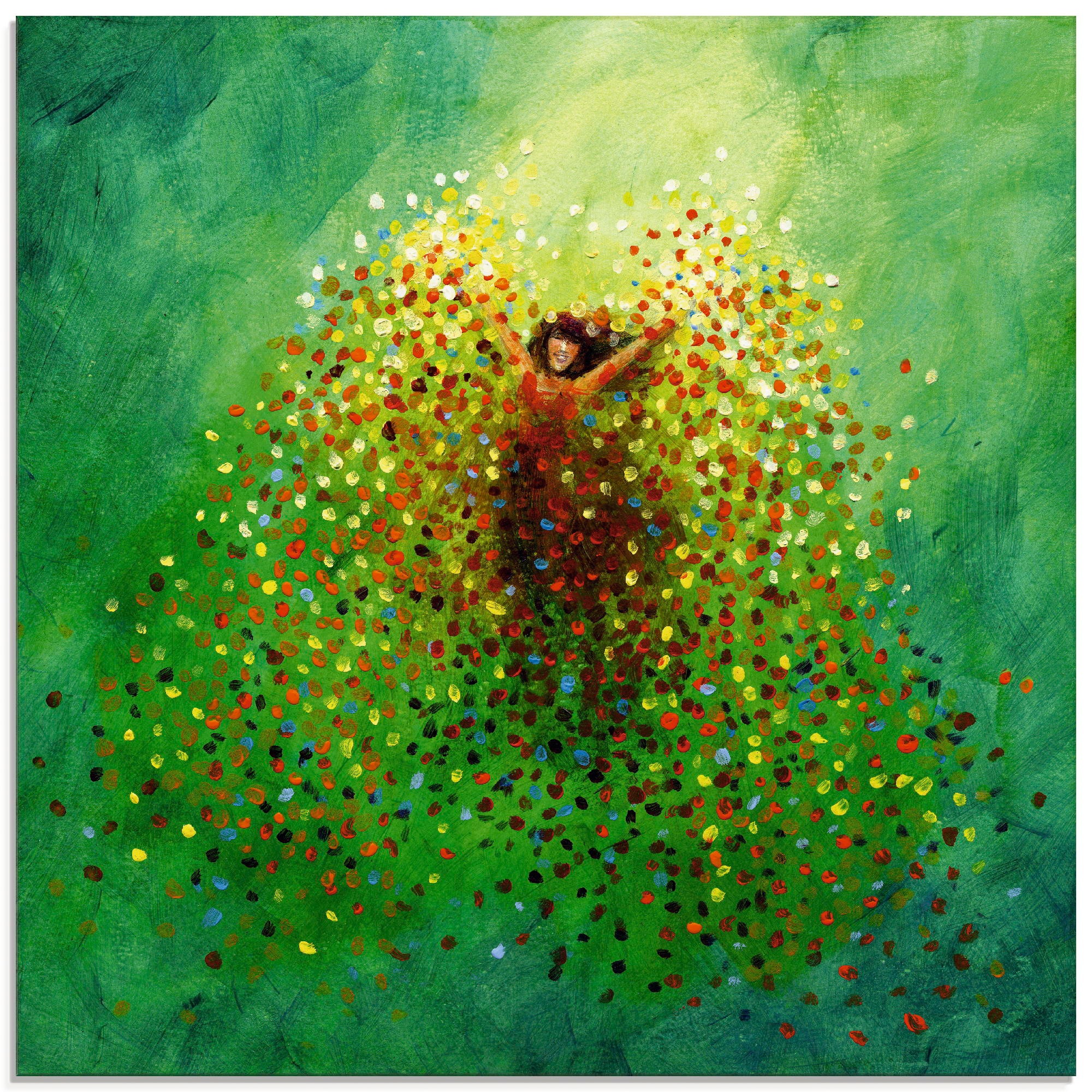 Image of Artland Glasbild "Sich selbst feiern" Frau 1 Stk. tlg. in verschiedenen Grössen