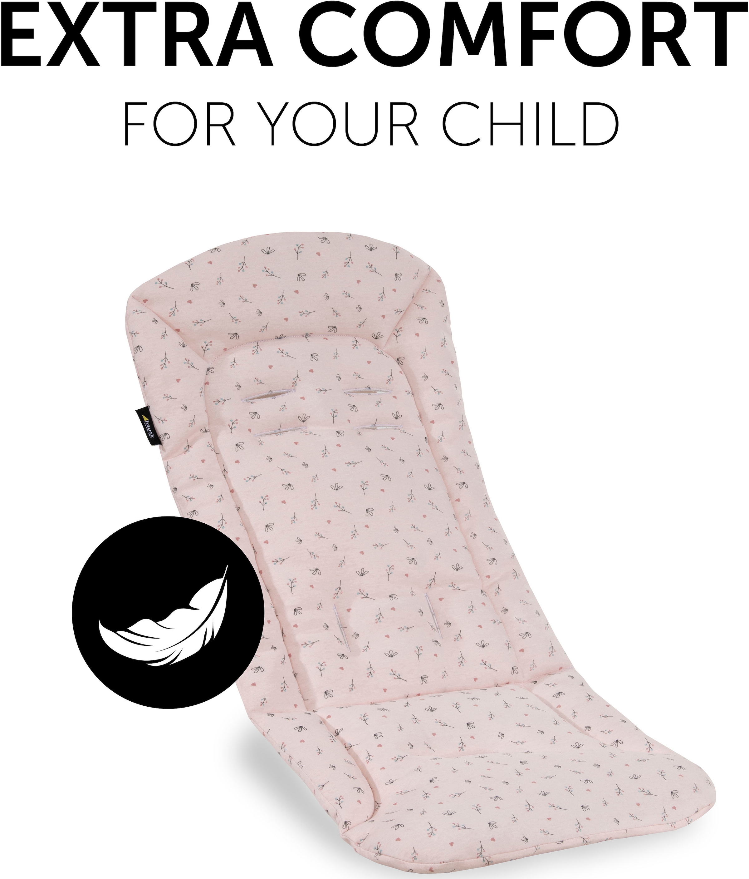 Hauck Housse de siège de poussette »Seat Liner, Flowers Rose« auch für Buggys geeignet