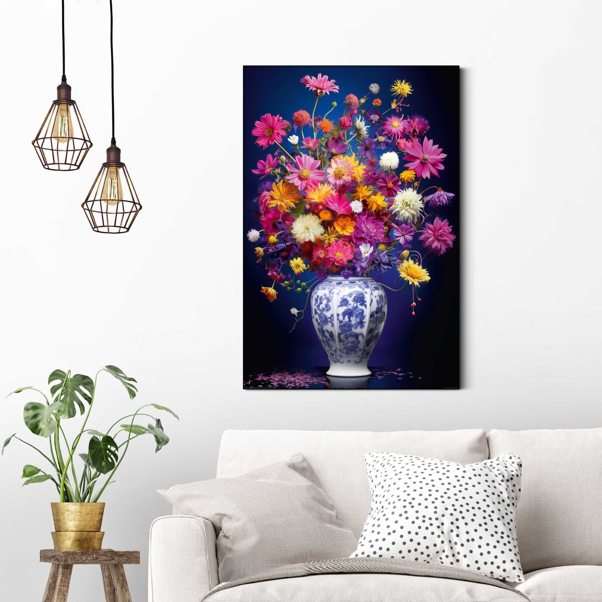 Image of Reinders Wandbild "Delft Flowers"
