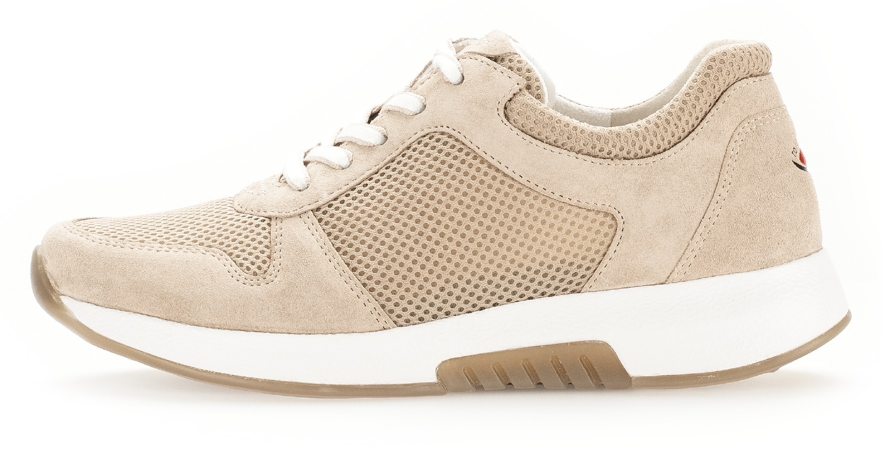 rollingsoft Keilsneaker  , Freizeitschuh, Halbschuh, Schnürschuh im sommerlichem Materialmix
