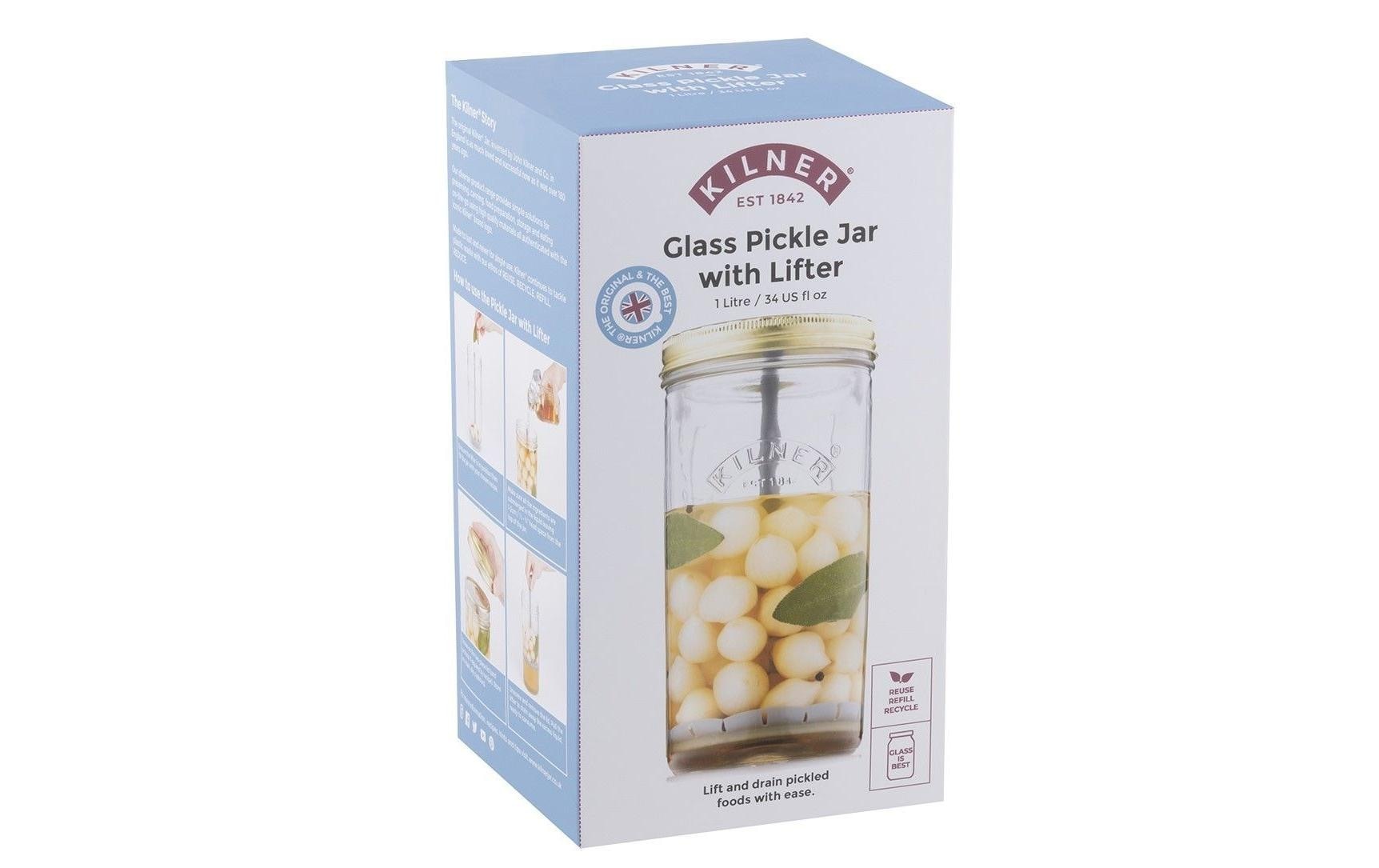 Kilner Pickle Jar With Lifter 1 Litre