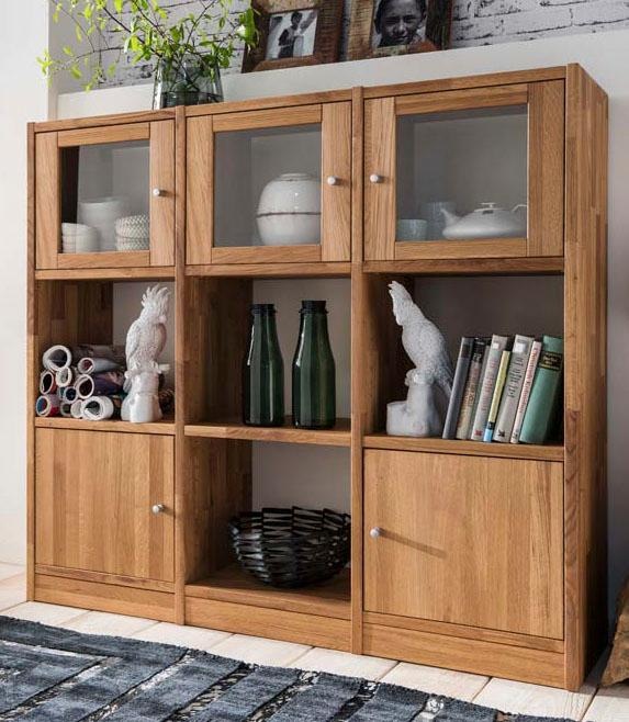 Image of Premium collection by Home affaire Regalelement »Ecko«, aus schönem massivem Wildeichenholz, Breite 136 cm bei Ackermann Versand Schweiz