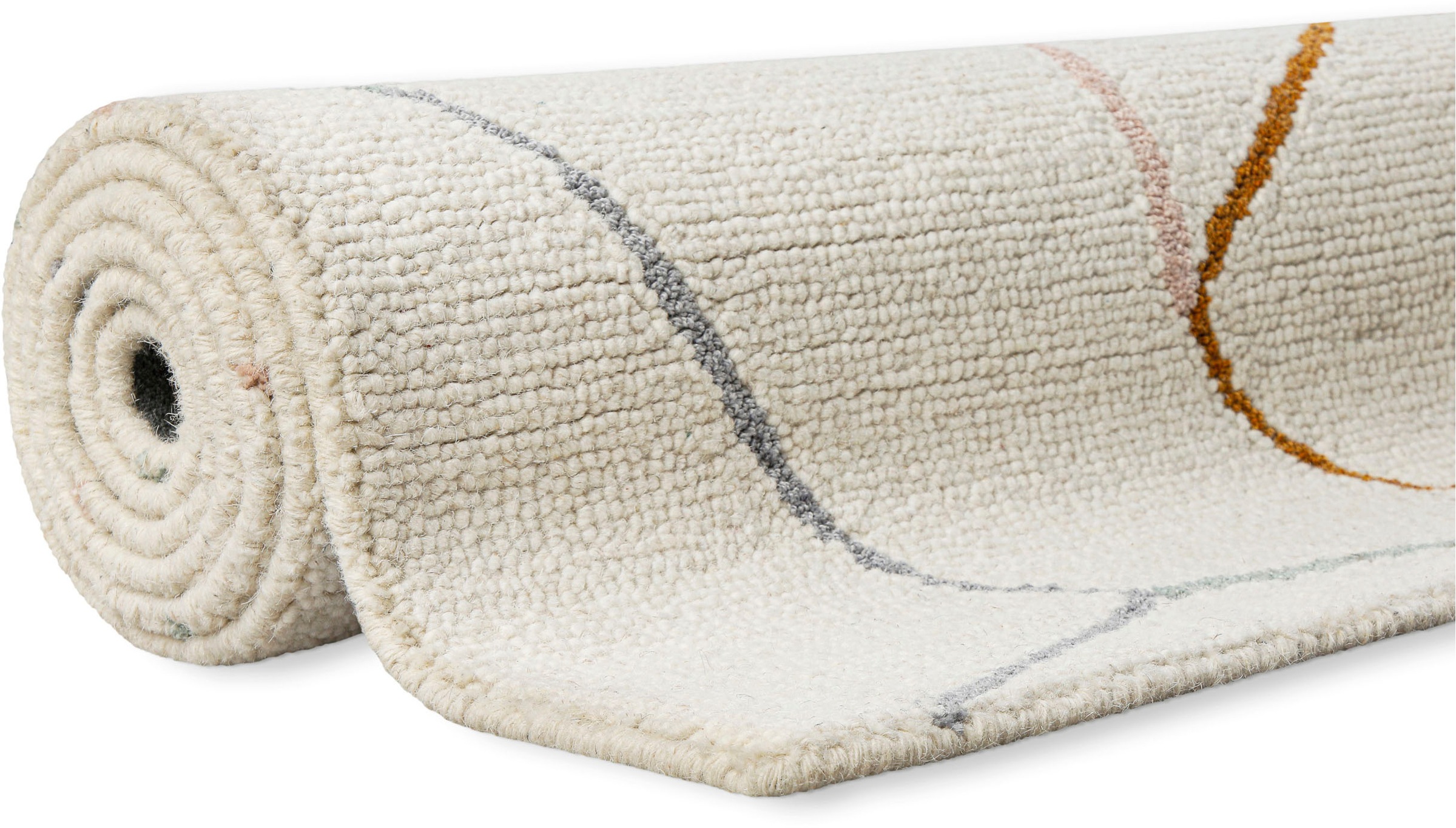 Wecon home Teppich »Nox« rechteckig 6 mm Höhe Wollteppich, abstrakt, hochwertig, handgetuftet, robust, modern