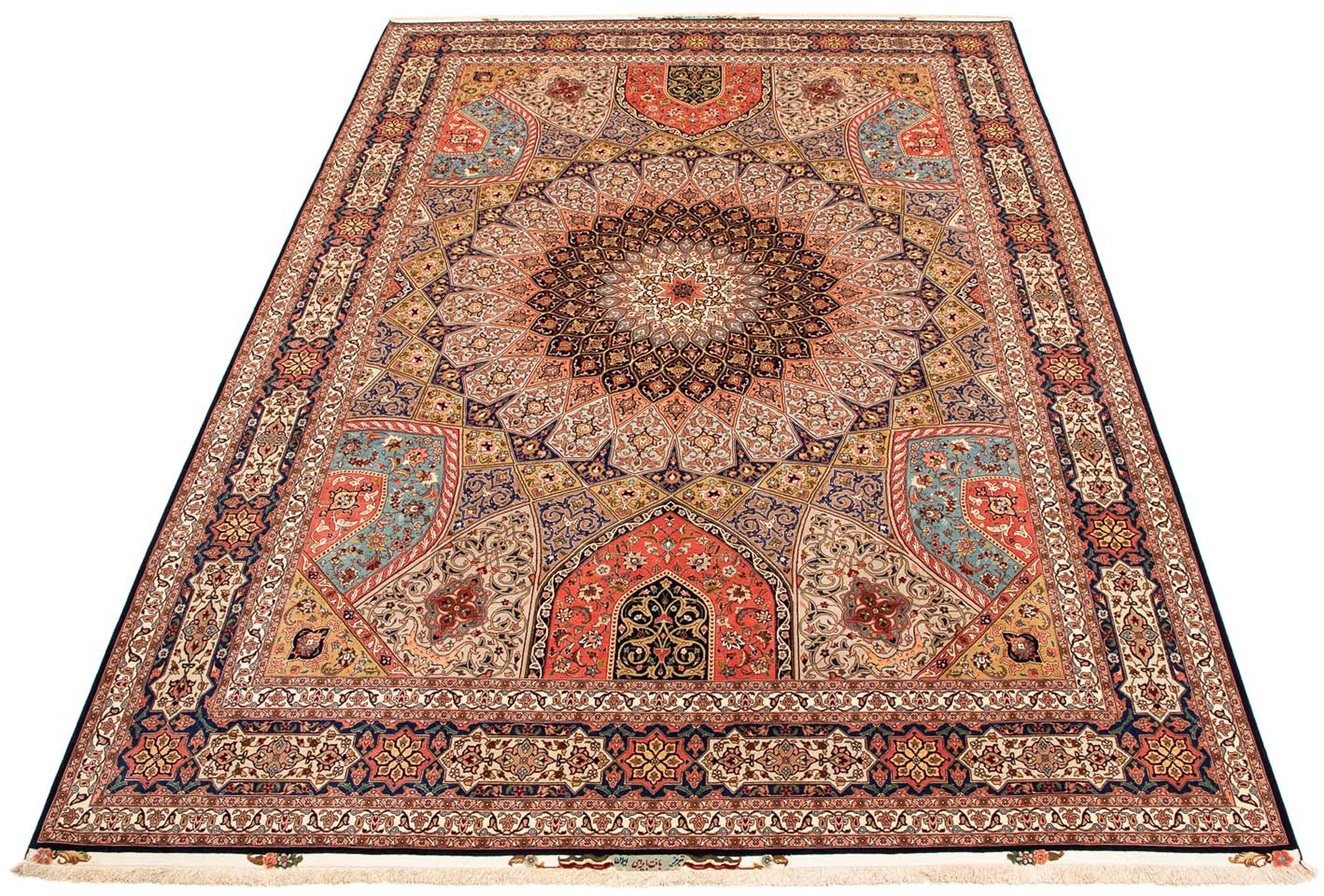 Image of morgenland Orientteppich »Perser - Täbriz - Royal - 410 x 304 cm - mehrfarbig«, rechteckig, 7 mm Höhe, Wohnzimmer, Handgeknüpft, Einzelstück mit Zertifikat bei Ackermann Versand Schweiz