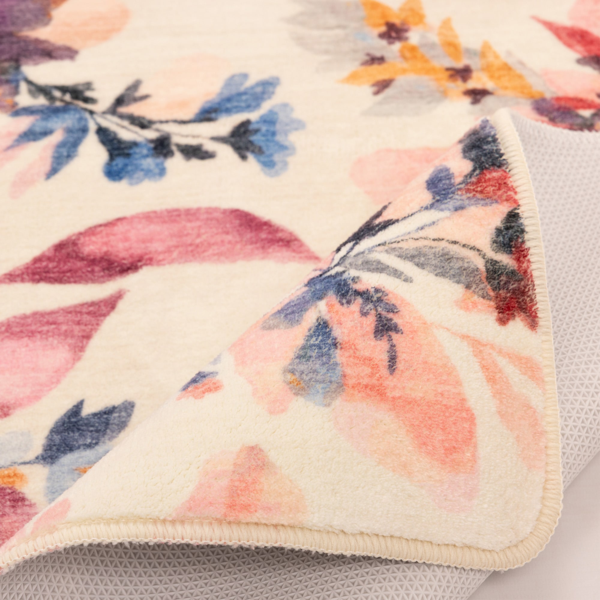 Gino Falcone Tapis de bain »Aquata GF-159, Badvorleger, Badezimmer Teppich« Höhe 7 mm revêtement antidérapant Badteppich, bedruckt, Blumen Design, rechteckig