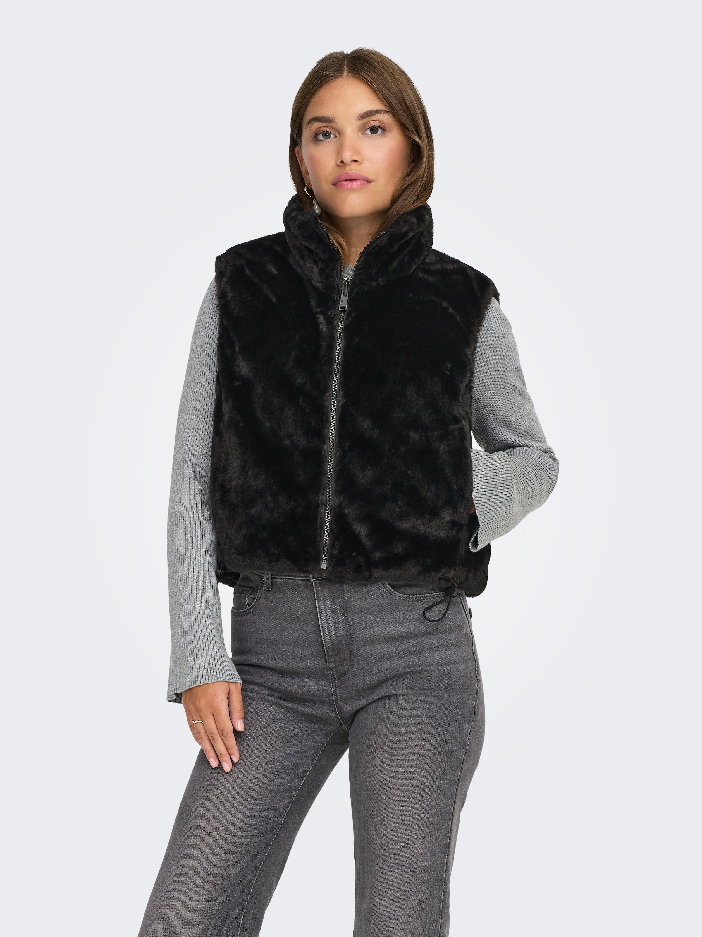 Image of ONLY Plüschweste "ONLDANA FAUX FUR REV.WAISTCOAT OTW CC" Kunstfaser