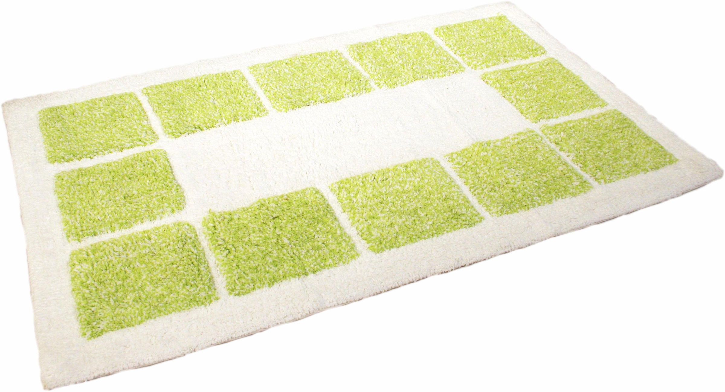 Image of MESANA Badematte "Karo Melange, Badvorleger, Badezimmer Teppich" Höhe 15 mm rutschhemmend beschichtet fussbodenheizungsgeeignet modernes Design, mit Bordüre, rechteckig & quadratisch erhältlich