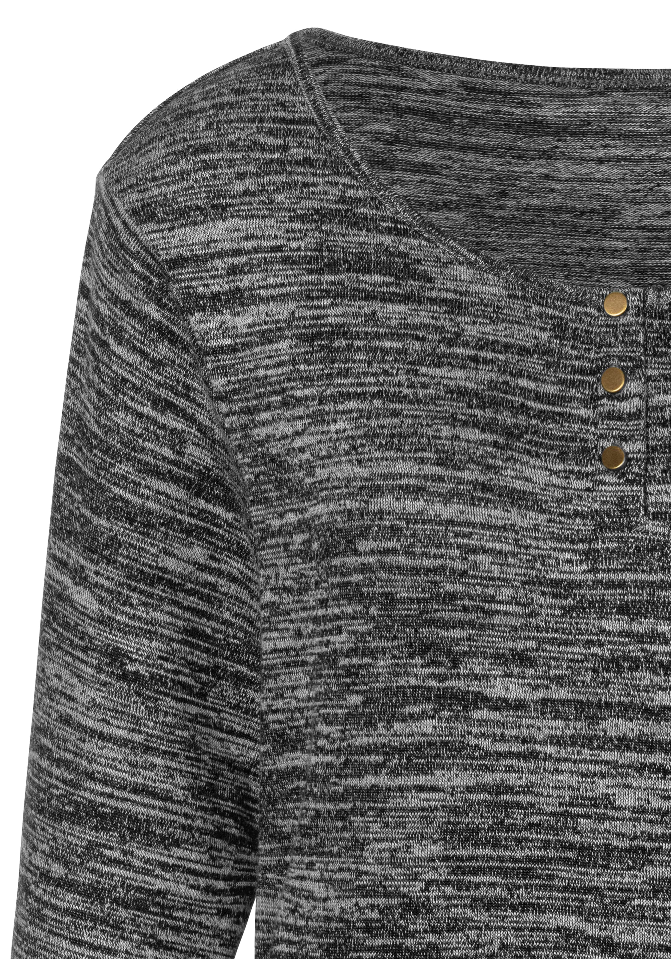 LASCANA 3/4-Arm-Shirt »mit goldfarbenen Knöpfen«, aus weicher Viskose-Qualität
