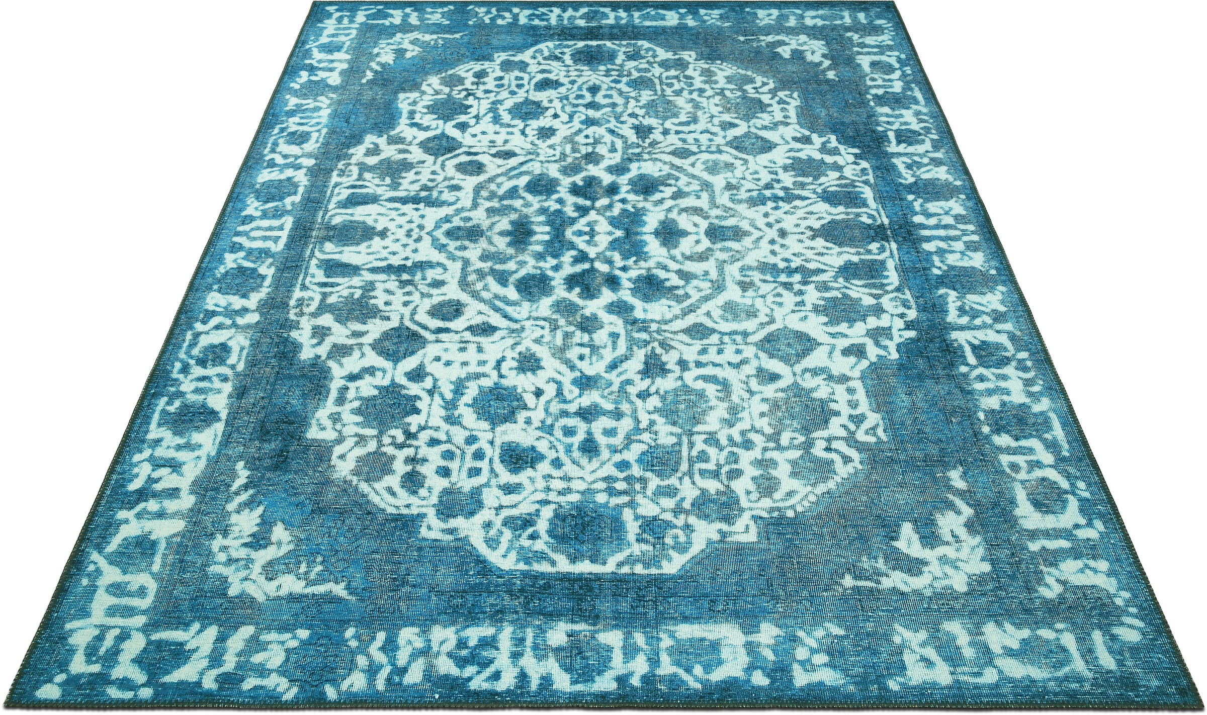 Image of Home affaire Teppich »Basima«, rechteckig, 6 mm Höhe, Orient Optik, Vintage Design, Rutschhemmende Rückenbeschichtung, Wohnzimmer, Schlafzimmer, Arbeitszimmer, Robust, Pflegeleicht bei Ackermann Versand Schweiz