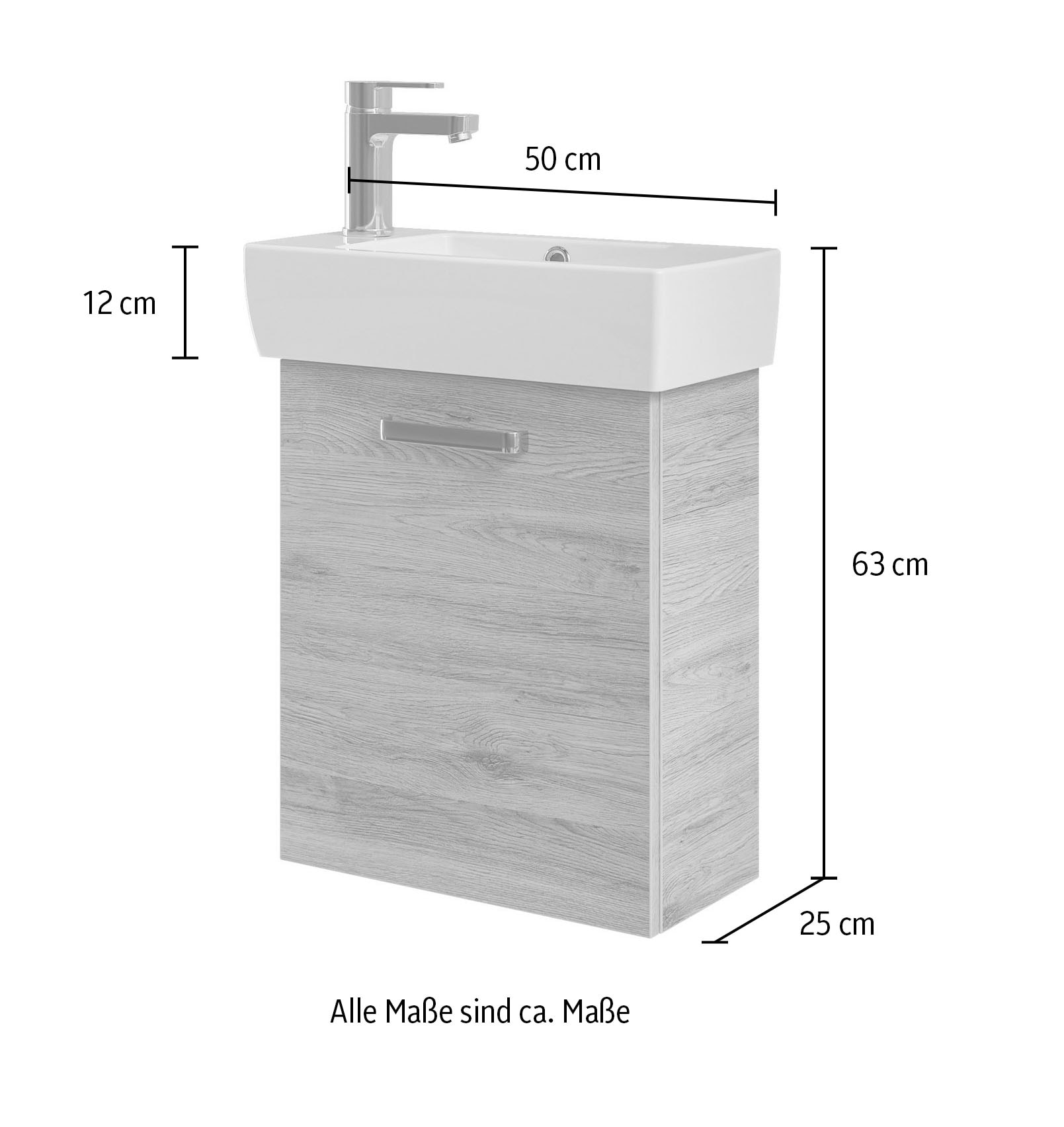 Saphir Ensemble de meubles de salle de bain »2-teilig, Keramikwaschtisch mit Waschtischunterschrank« Ensemble, 2 cuis tlg.