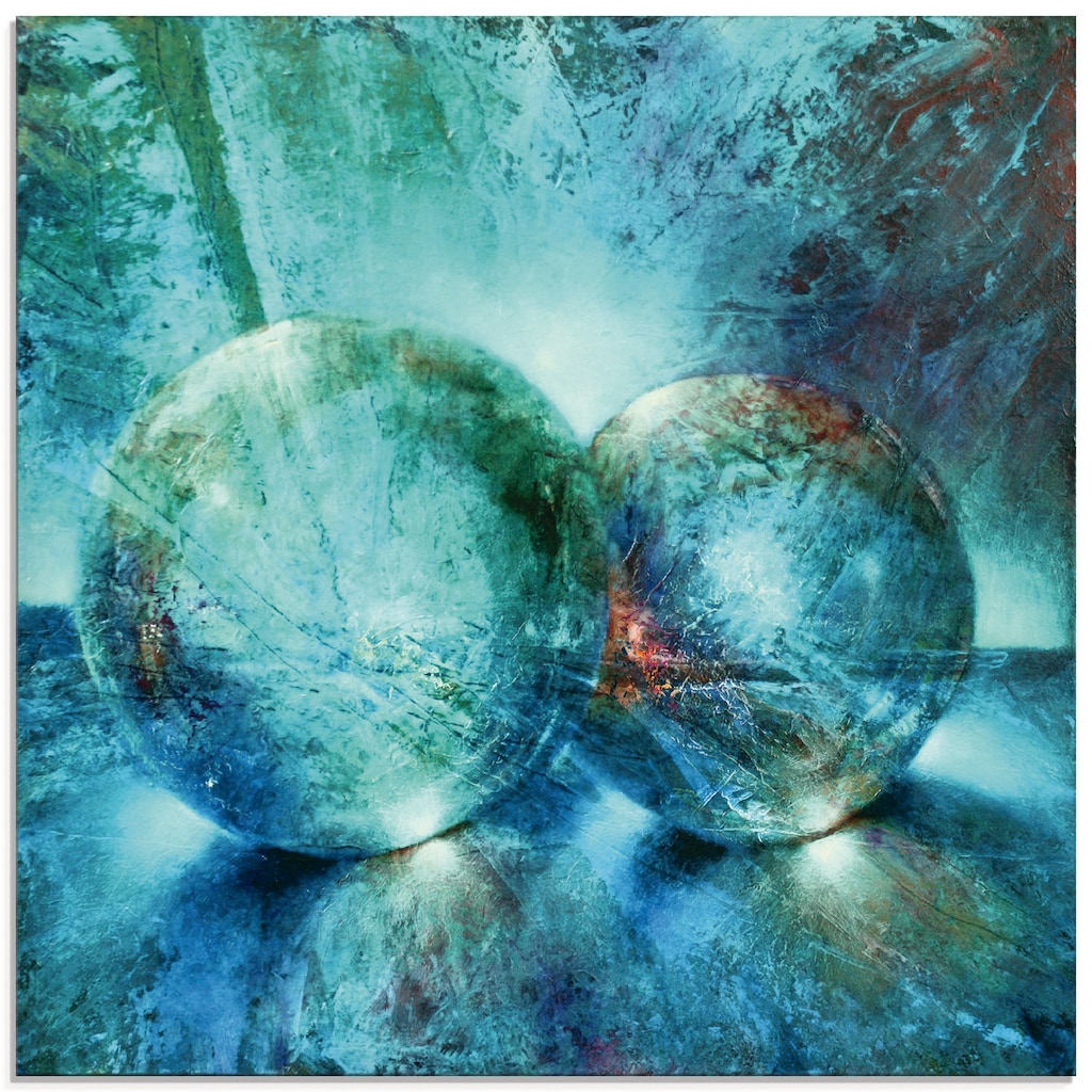 Artland Glasbild »Zwei blaue Murmeln_«, Muster, (1 St.)