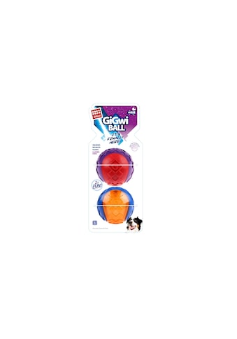 Tier-Beschäftigungsspielzeug »Ball Squeaker, Blau/Orange und Rot/Violett«, Kunststoff