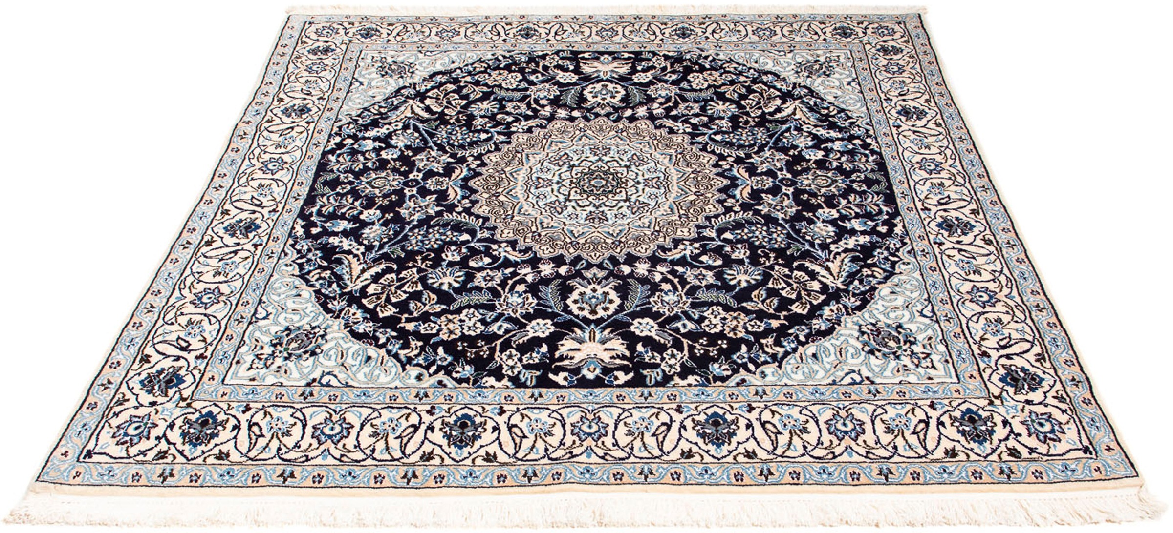 Image of morgenland Orientteppich »Perser - Nain - Royal quadratisch - 153 x 146 cm - dunkelrot«, quadratisch, 10 mm Höhe, Wohnzimmer, Handgeknüpft, Einzelstück mit Zertifikat bei Ackermann Versand Schweiz