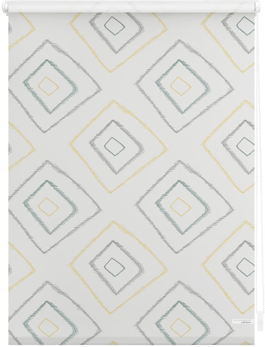 LICHTBLICK ORIGINAL Seitenzugrollo »Rollo Klemmfix, ohne Bohren, blickdicht, Stripy Boho Rectangle«, blickdicht, Sichtschutz-Blendschutz, freihängend