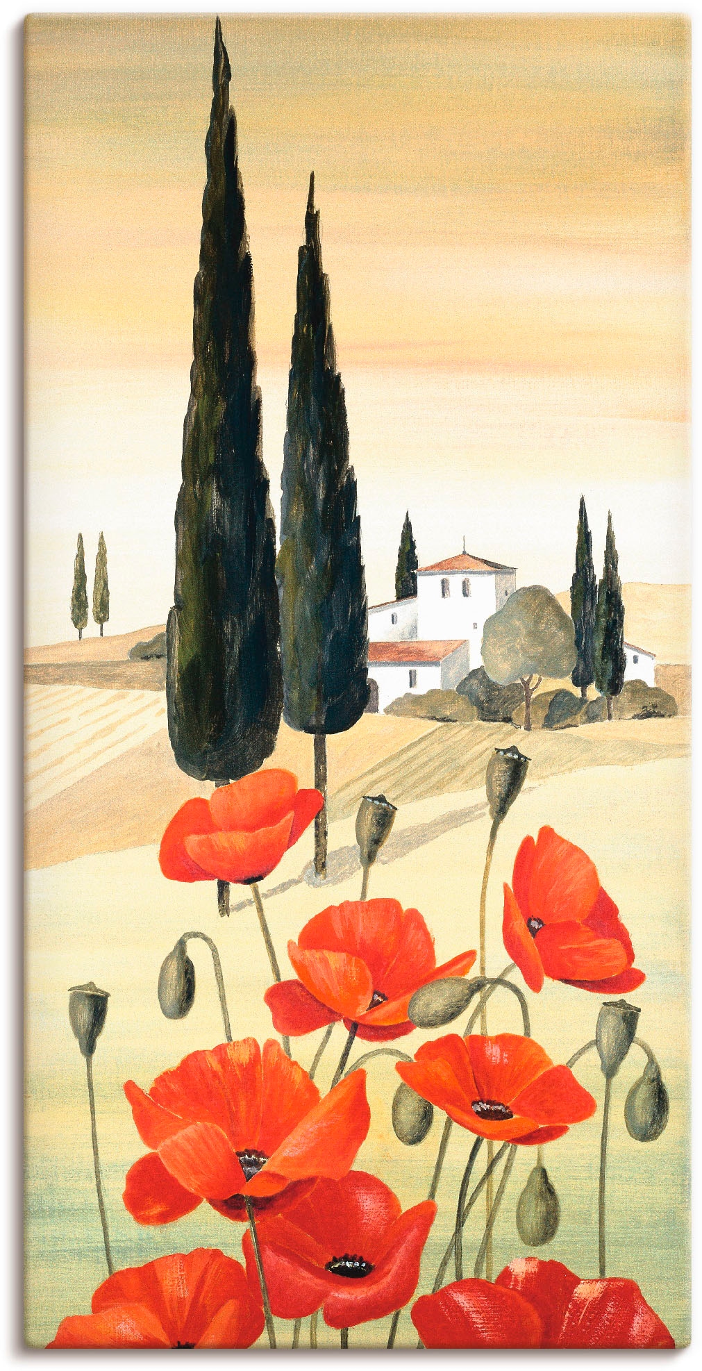 Image of Artland Leinwandbild "Blumen Zusammensetzung II" Blumen 1 Stk. tlg. auf Holzrahmen gespannt