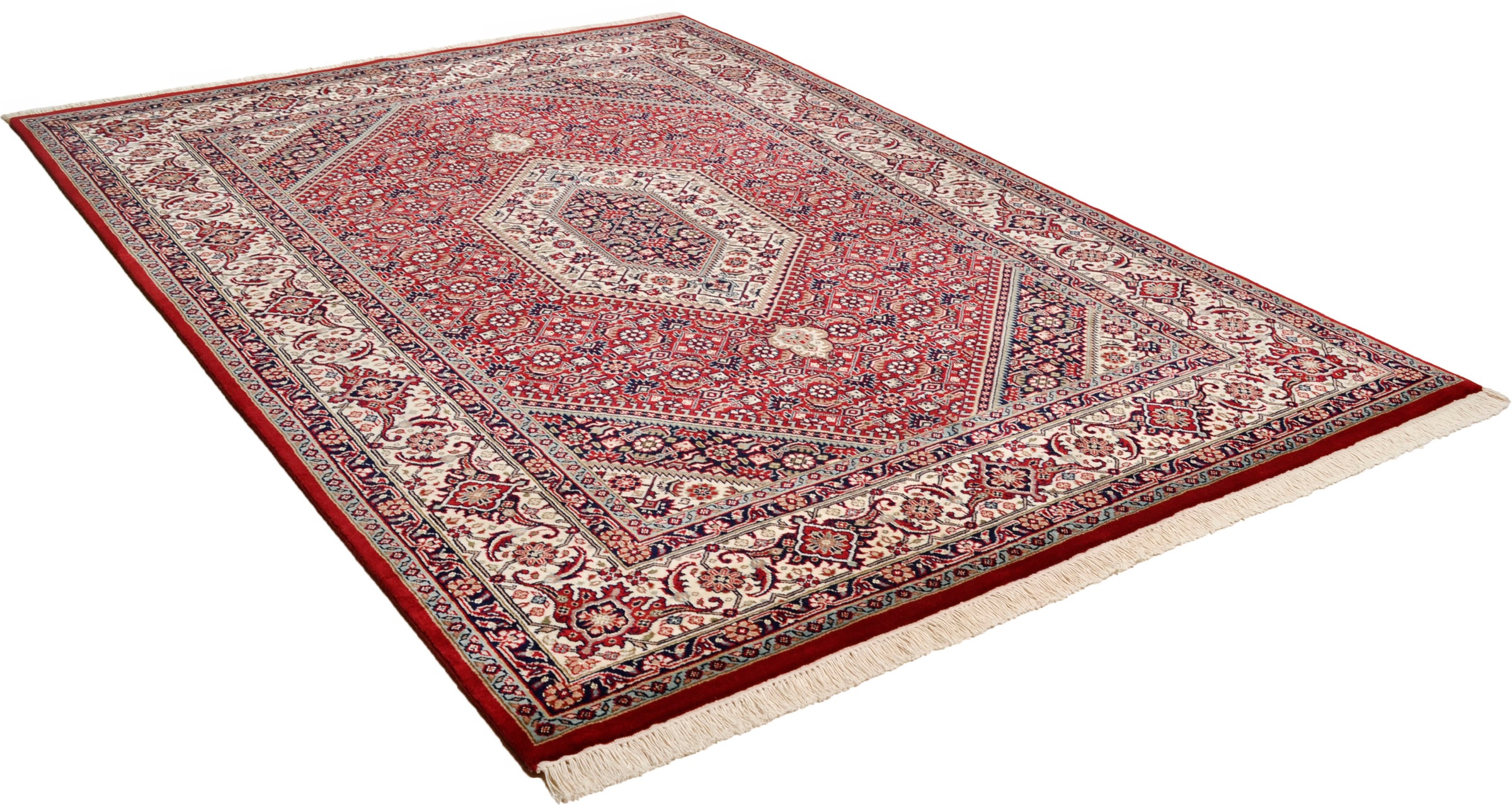 Image of THEKO Orientteppich »Meraj Silk Touch Bidjar«, rechteckig, 12 mm Höhe, Flor aus 20% Seide, handgeknüpft, mit Fransen, ideal im Wohnzimmer & Schlafzimmer bei Ackermann Versand Schweiz