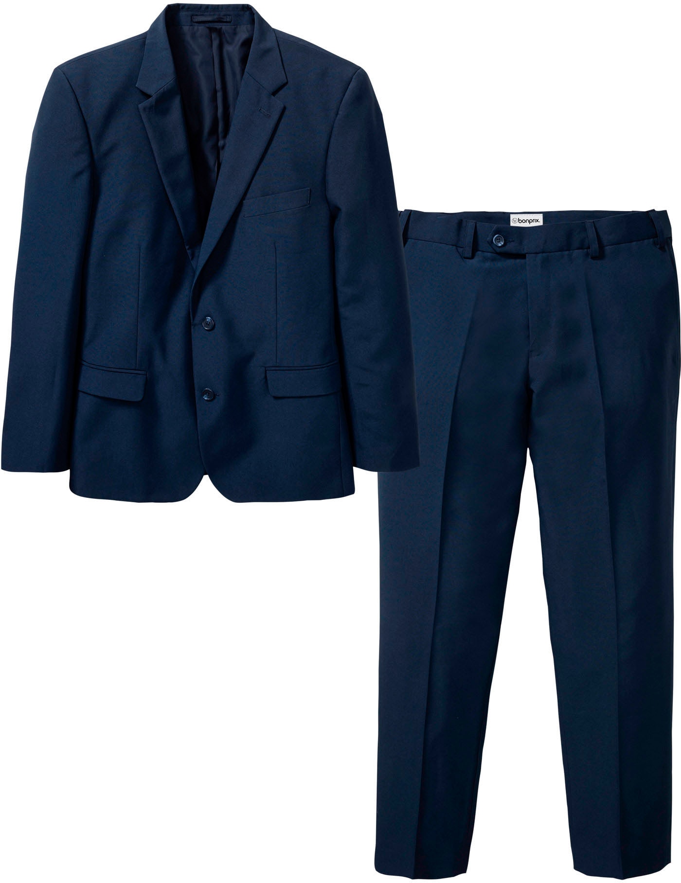 bonprix Costume Set, 2 cuis tlg. coupe slim zweiteiliges Set mit Sakko und Hose, aus Polyester, Casual Stil
