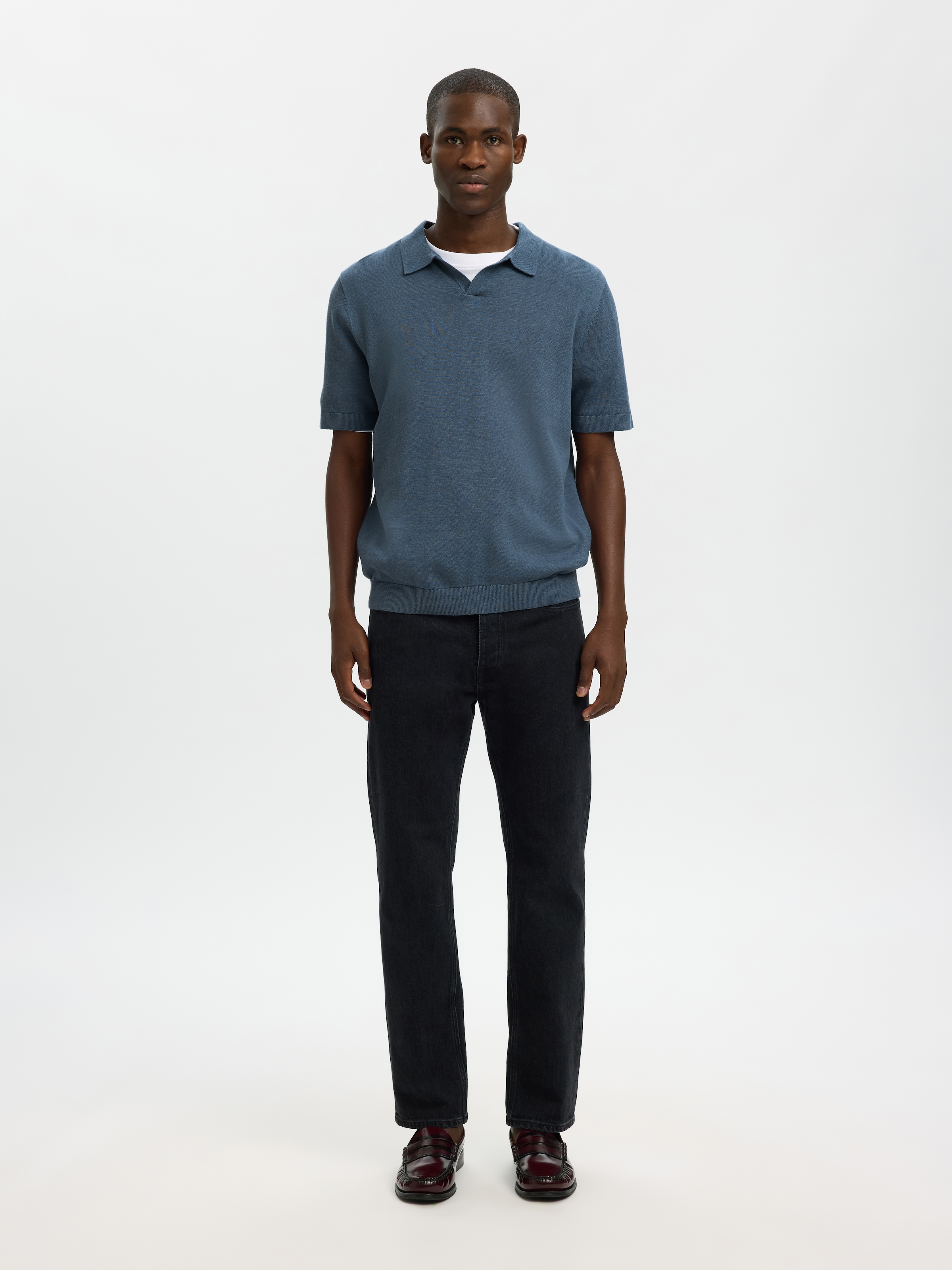 SELECTED Polo »SLHMATTIS SS KNIT SUN OPEN POLO NOOS«