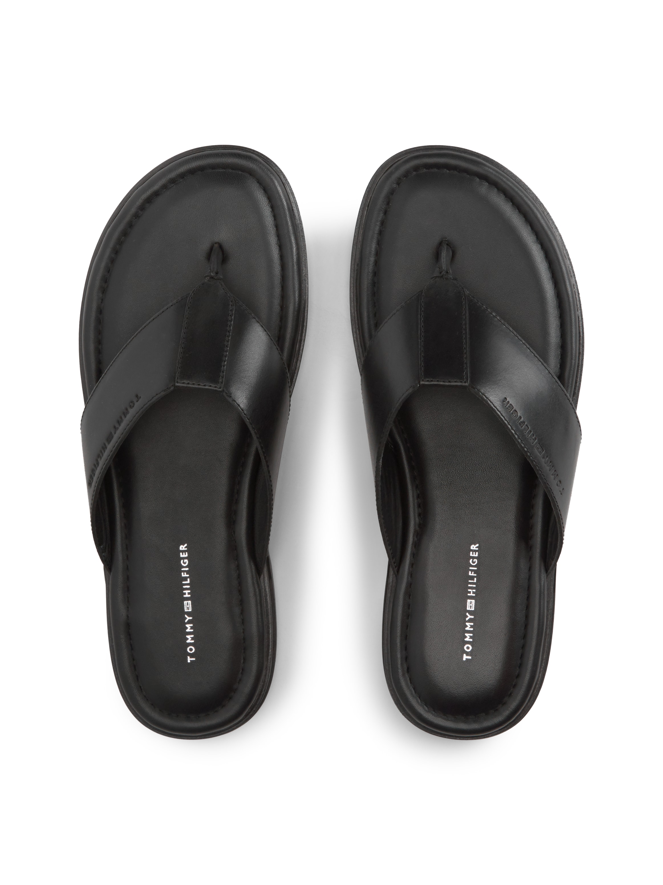 Tommy Hilfiger Séparateur d'orteils »PREMIUM COMFORT LTH TOE SANDAL«  Flats, Sommerschuh mit seitlicher Logoprägung
