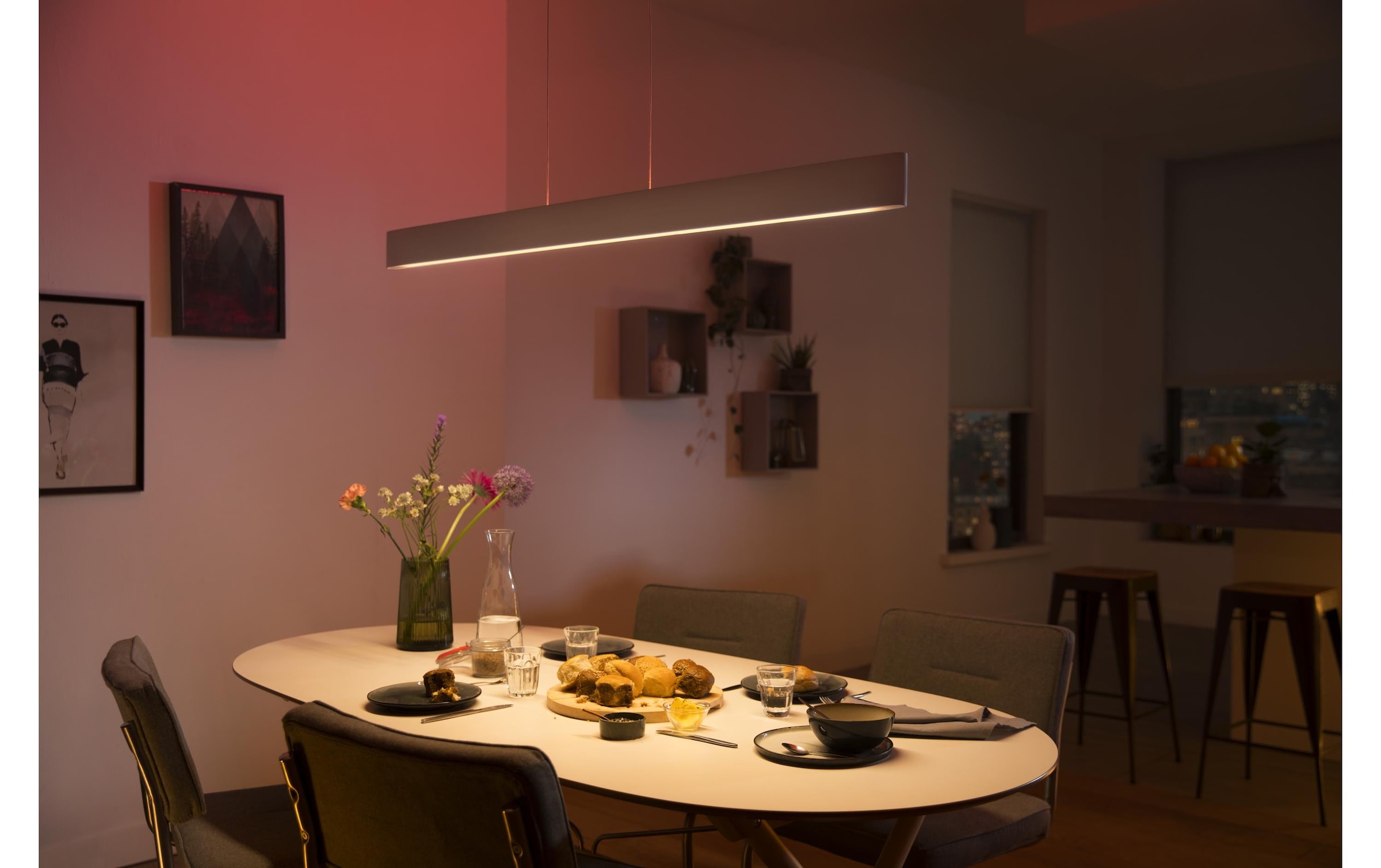 Philips Hue Pendelleuchte »White Col. Amb. Ensis Pendelleuchte und DimmSwitch« LED-Modul RGB | kaltweiss | neutralweiss | warmweiss