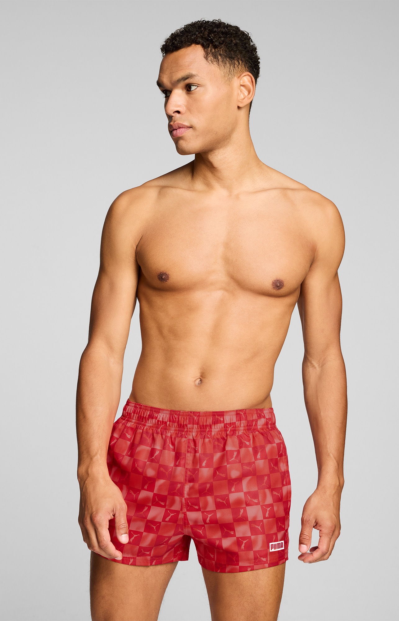 Image of PUMA Badeshorts "PUMA SWIM MEN PRINTED CAT SHORT SHORTS" mit Gummizug und seitlichen Taschen