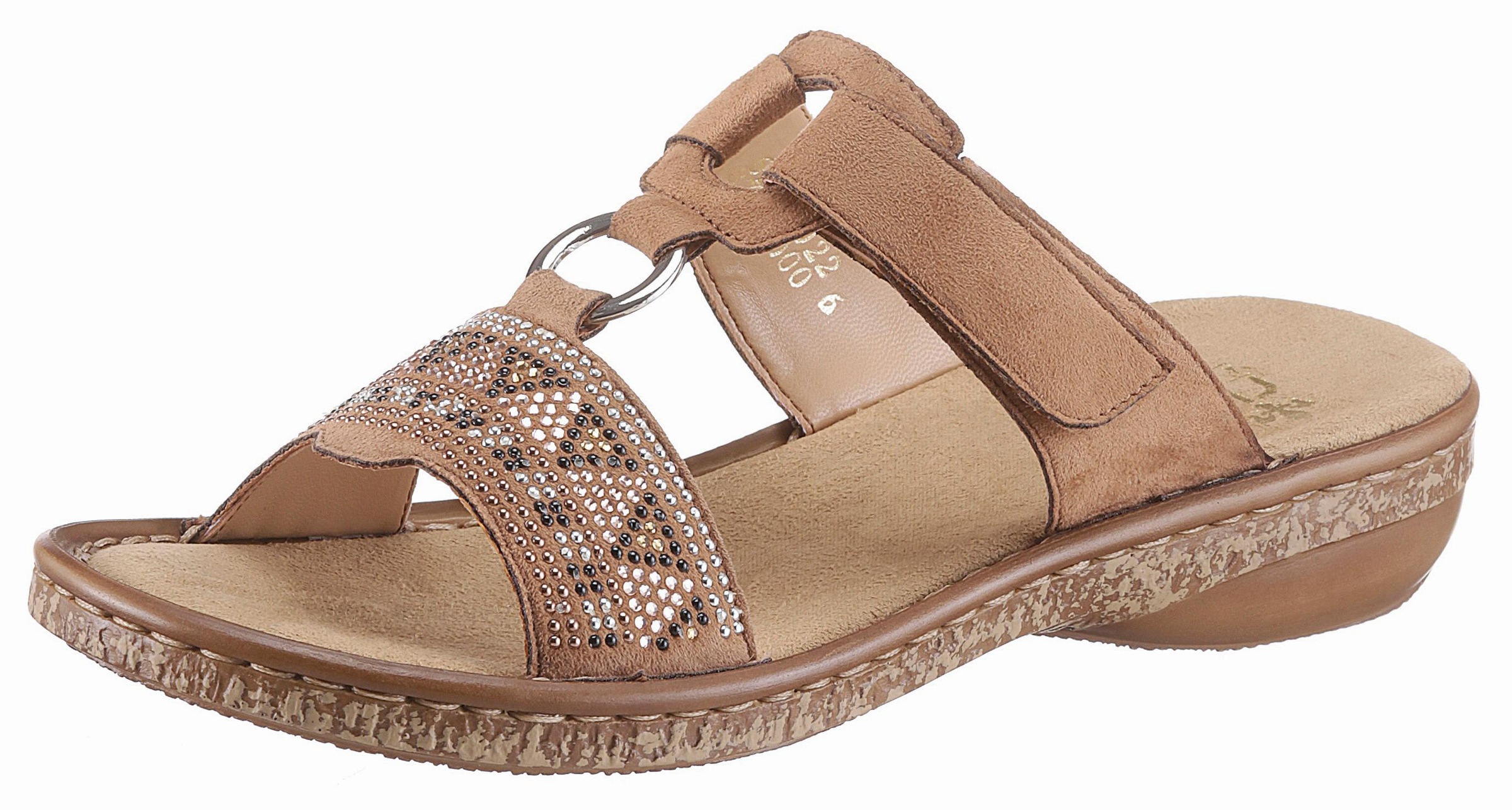 Image of Rieker Pantolette, mit Nieten und Strasssteinen bei Ackermann Versand Schweiz