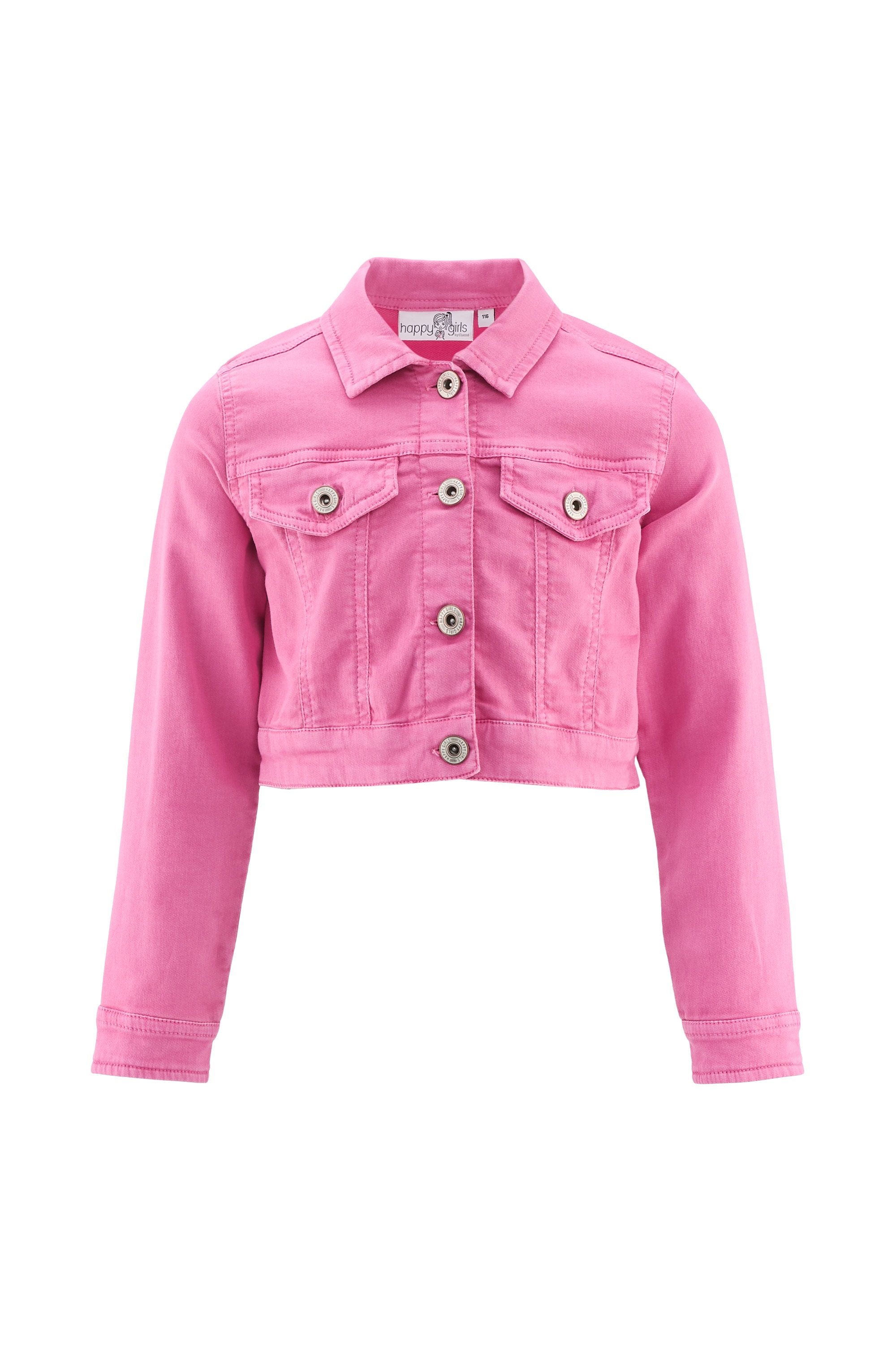 Image of happy girls Jeansjacke ohne Kapuze in kurzer Form