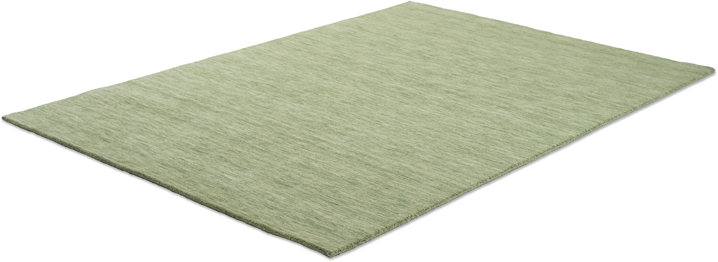 THEKO Tapis en laine »Holi« Rectangulaire 13 mm Höhe couleurs unies, légèrement chiné, pure laine, tissé main avec effet noué