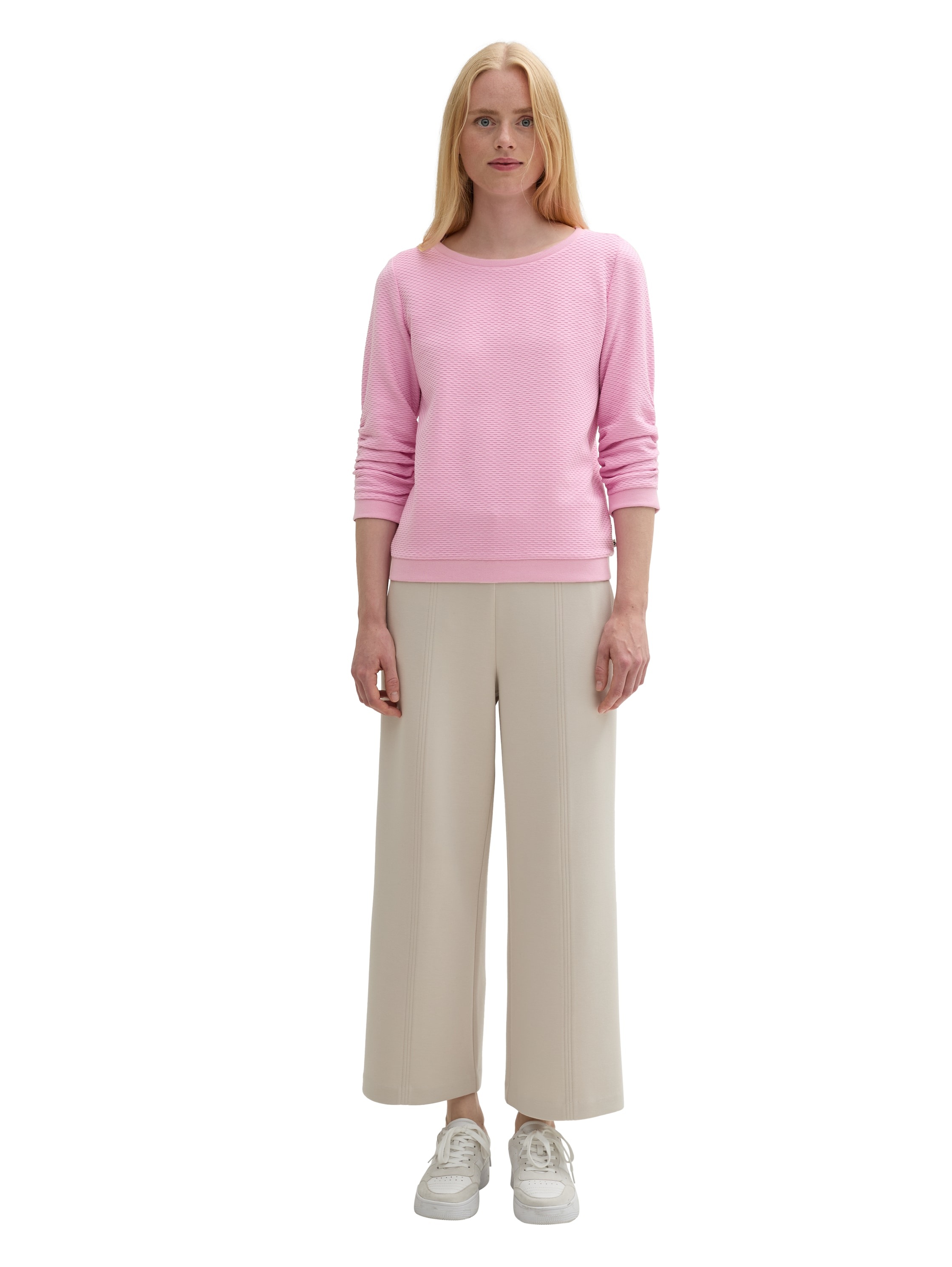 TOM TAILOR Denim Sweatshirt, mit besonderer Materialoberfläche