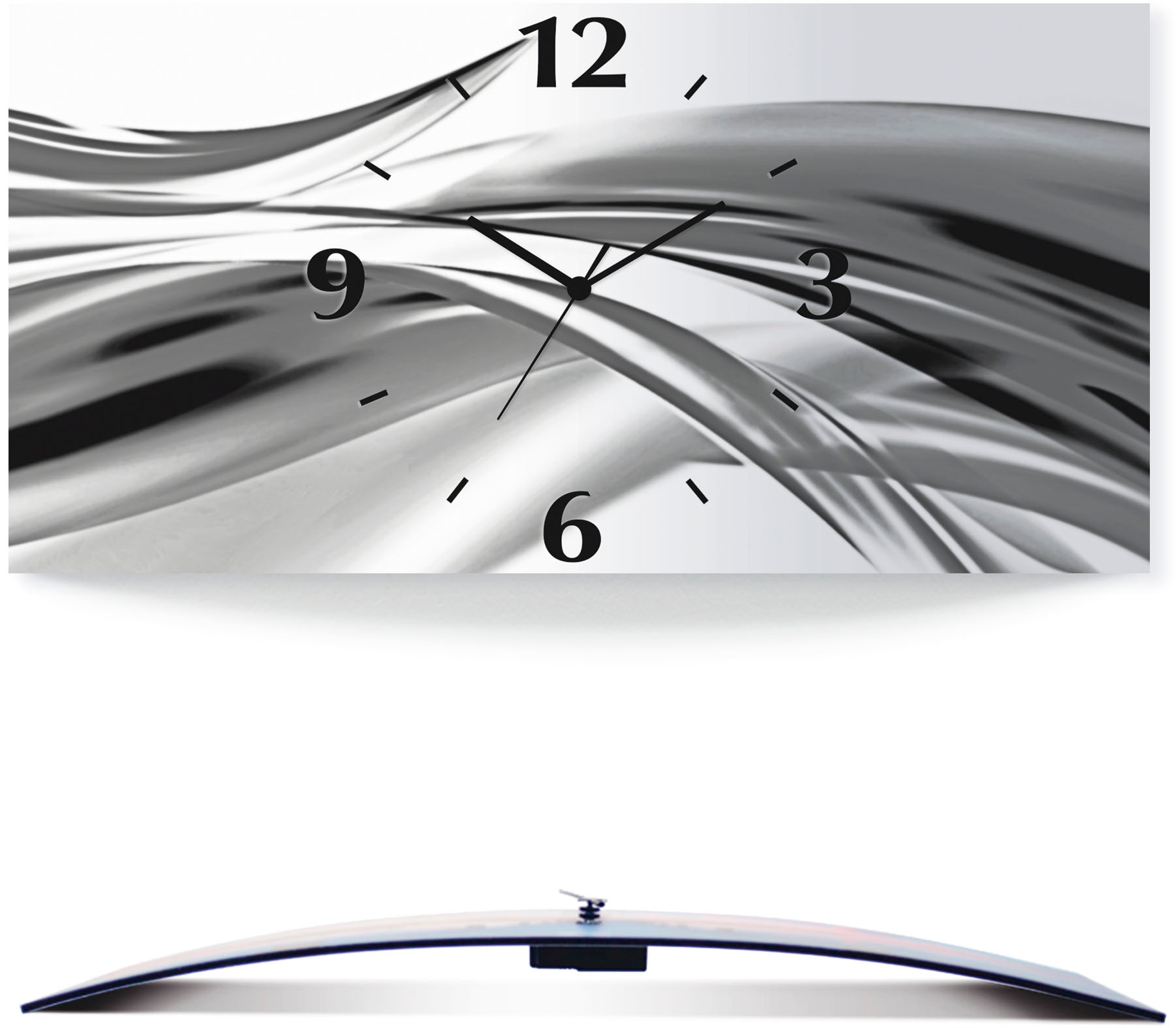 Artland Wanduhr »Schöne Welle - Abstrakt«, 3D Optik gebogen, mit Quarz- oder Funkuhrwerk, versch. Grössen