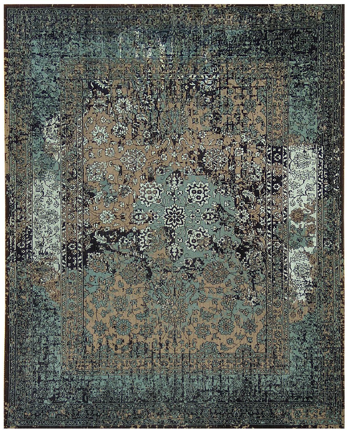 Image of morgenland Läufer »Vintage Teppich handgetuftet blau«, rechteckig, 8 mm Höhe, Vintage Design bei Ackermann Versand Schweiz