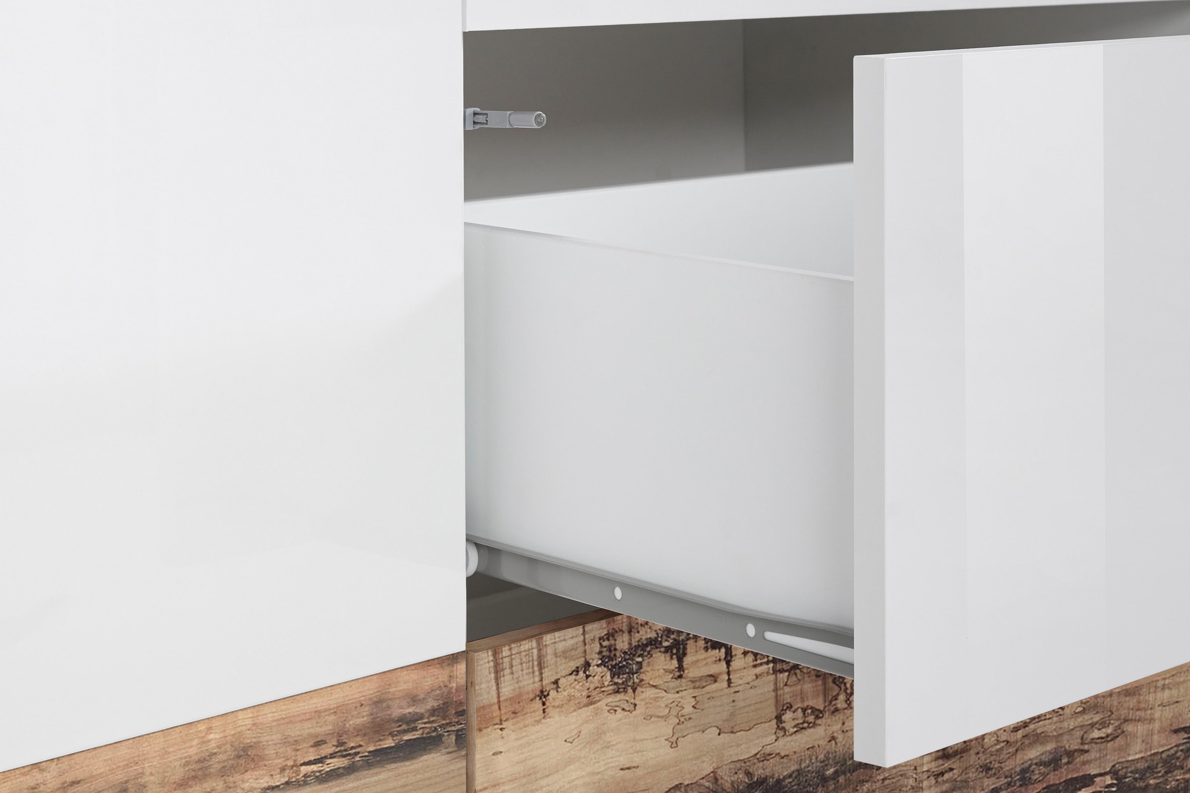 INOSIGN Sideboard »ALIEN-Kommode, Schrank, Anrichte mit 4 Türen und 3 Schubkästen«, Sideboard Breite ca. 200 cm "100 % Made in Italy"