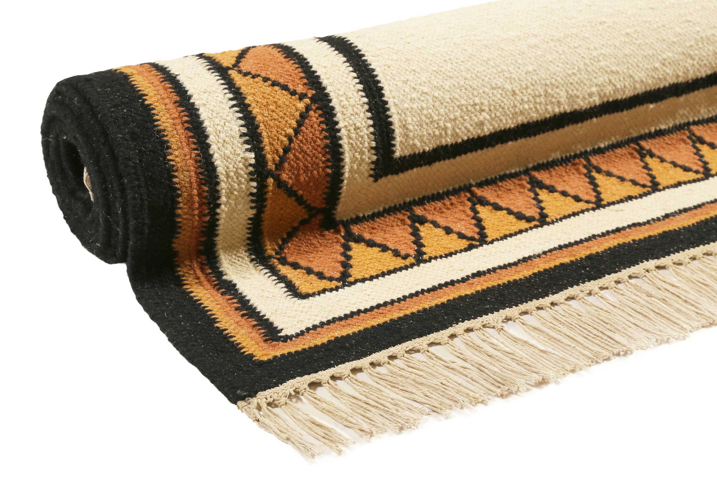 Wecon home Teppich »Afoud« rechteckig 5 mm Höhe Kurzflorteppich, handgewebt, geometrisch, modern, stilvoll, natürlich