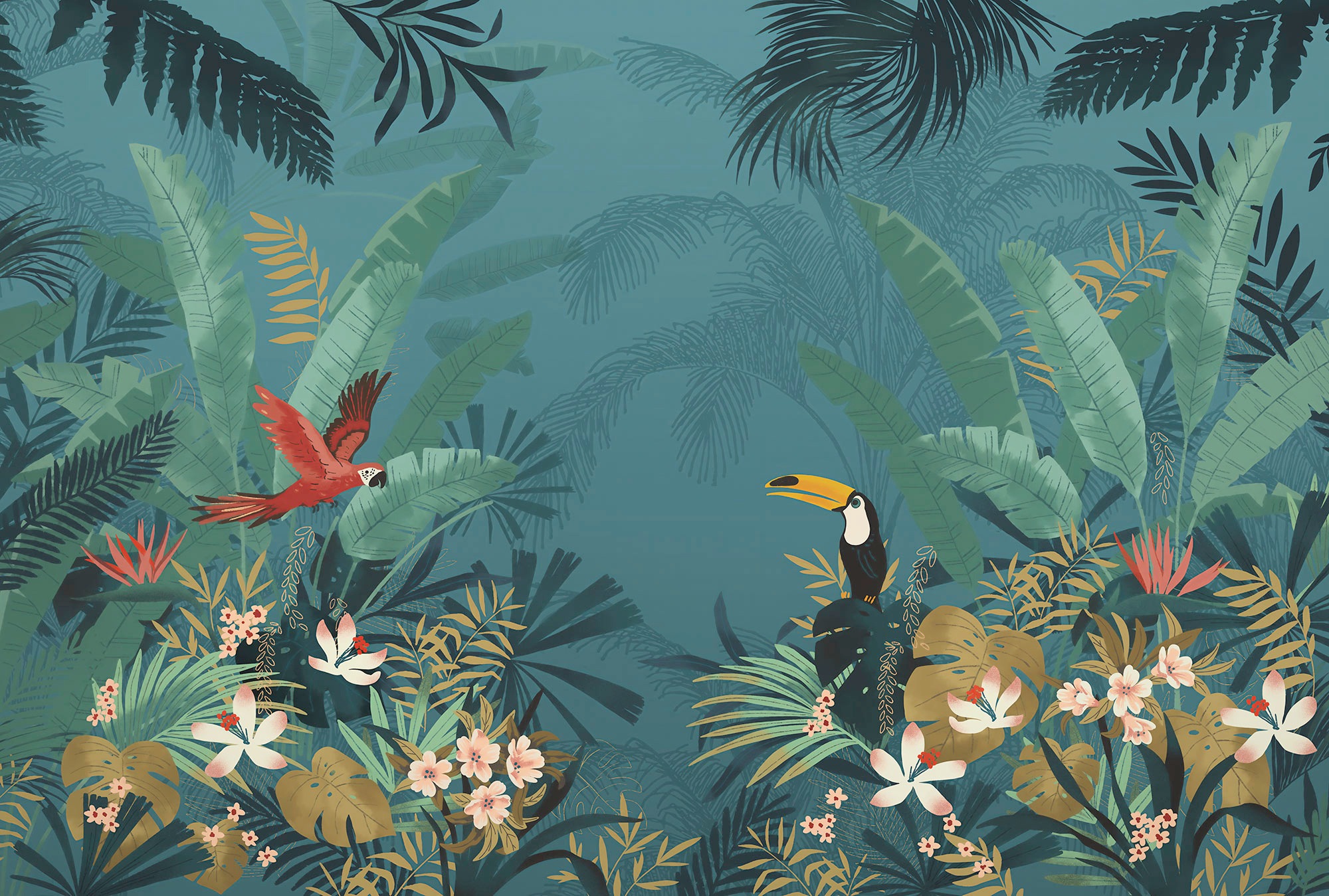 Image of Komar Fototapete »Enchanted Jungle«, bedruckt-floral-tropisch bei Ackermann Versand Schweiz