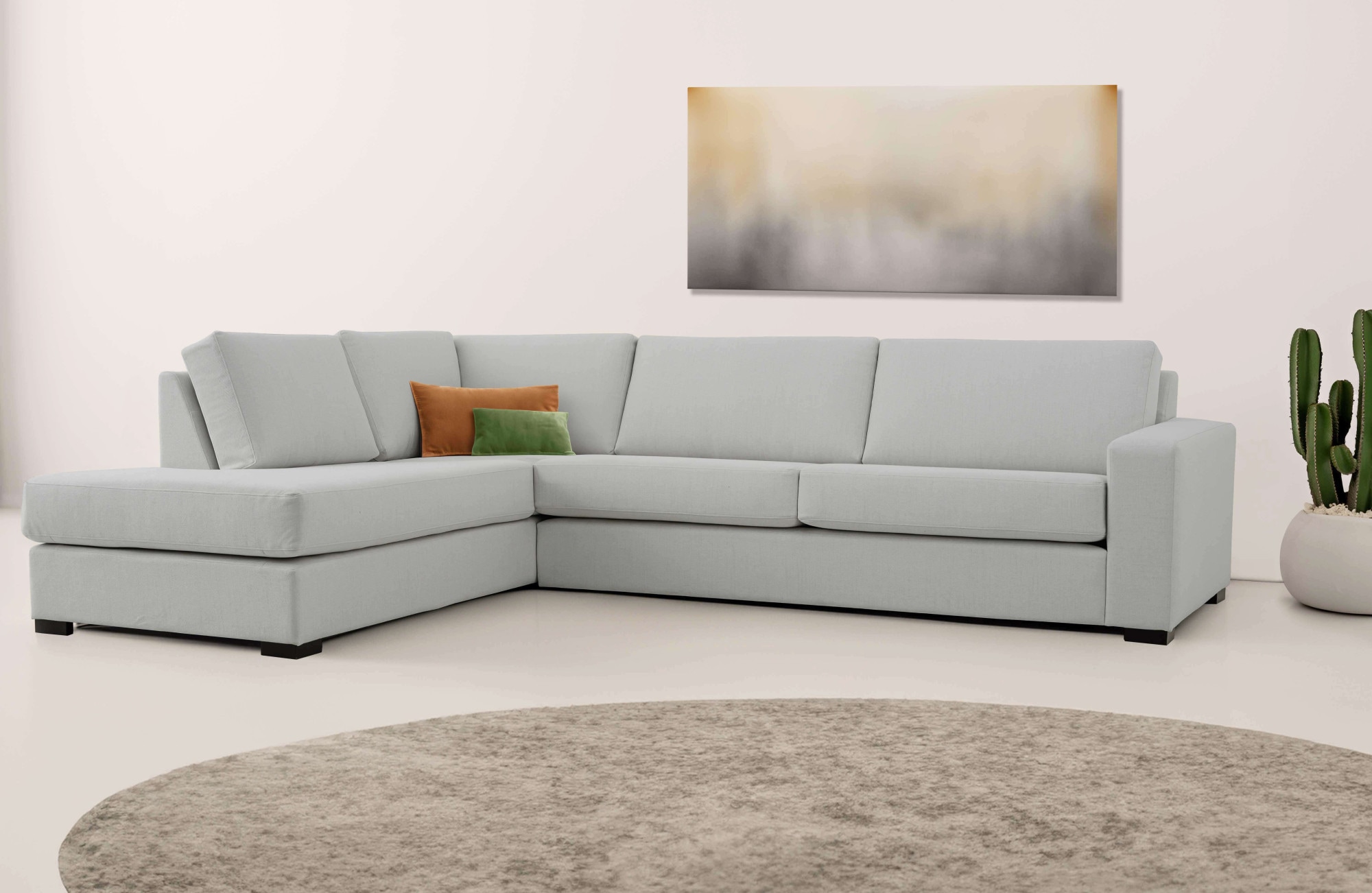 Home affaire Ecksofa »Branwell«, Breite 304 cm, Struktur fein, mit Wellenunterfederung