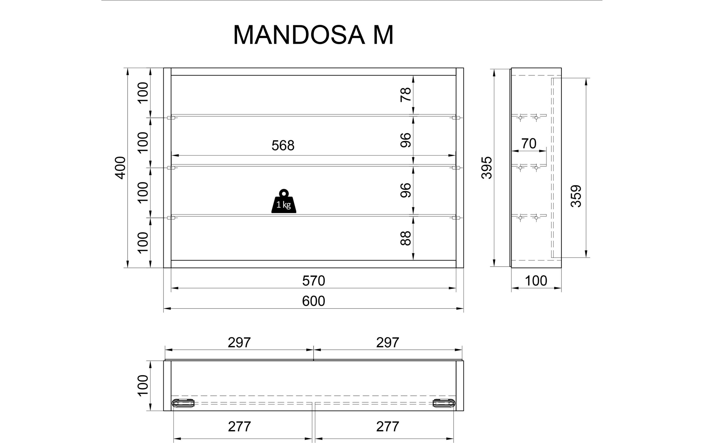 Image of VCM Vitrine "Mandosa M 60 x 40 cm"