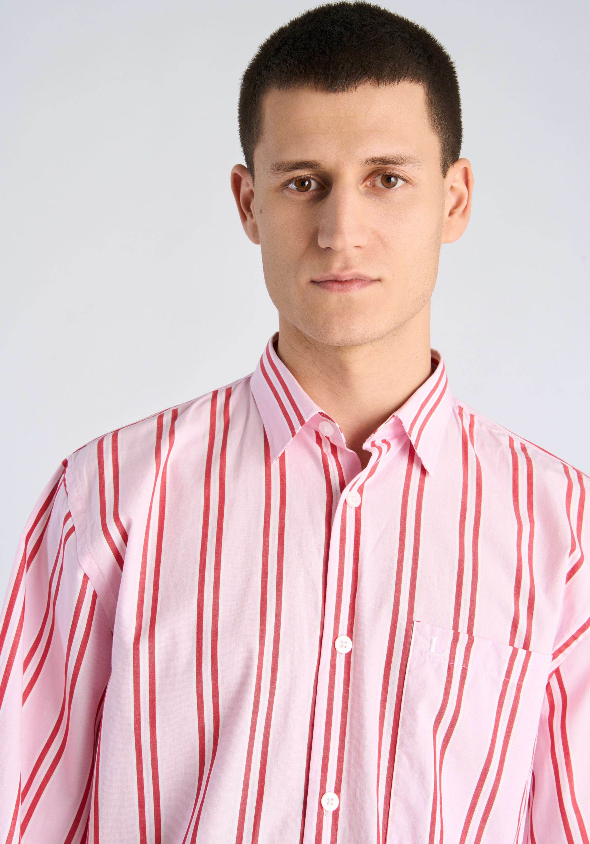 LINDBERGH Chemise à rayures avec col chemise et patte de boutonnage / coupe décontractée