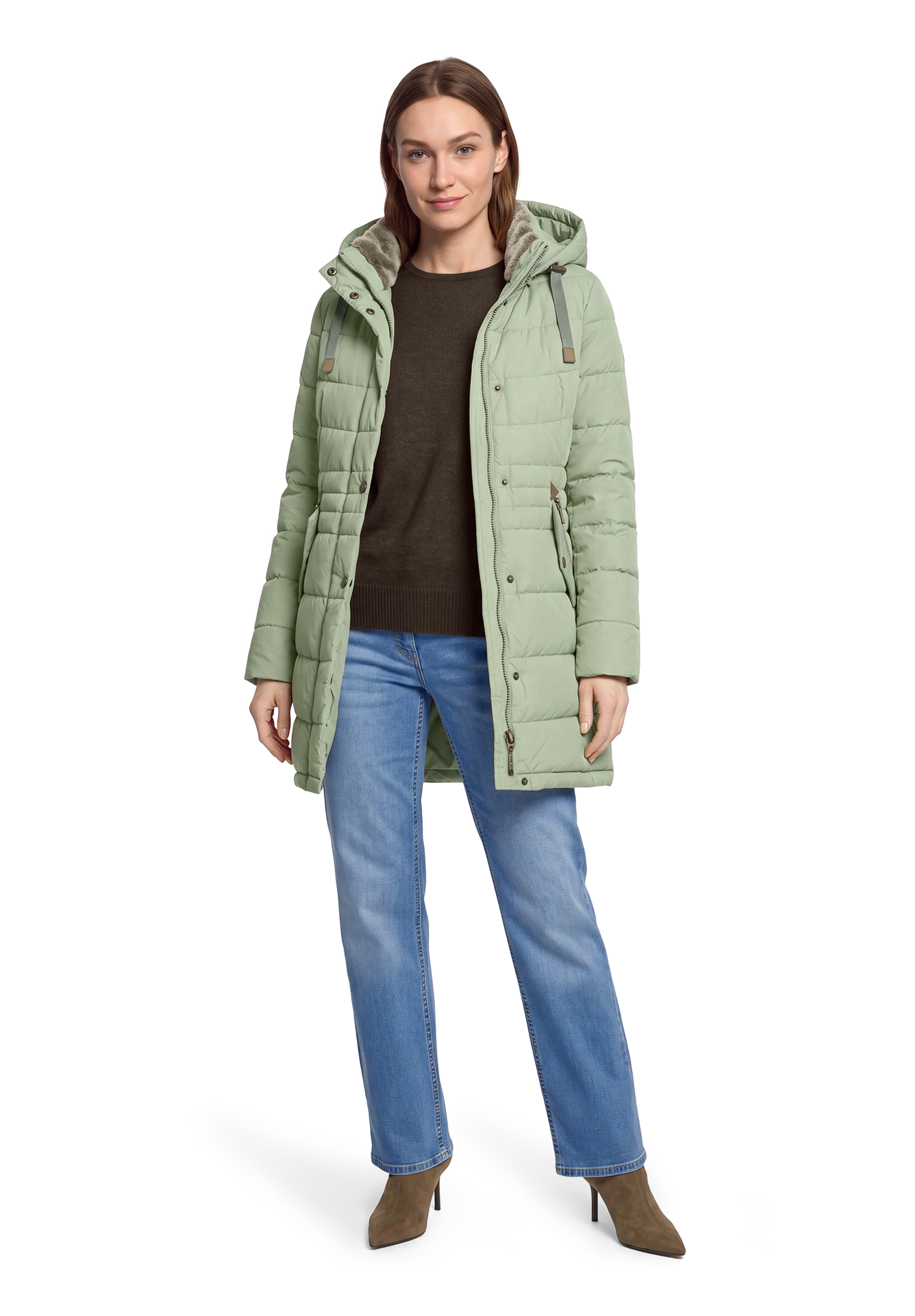 Gil Bret Manteau matelassé Manteau d'hiver avec capuche amovible/fausse fourrure