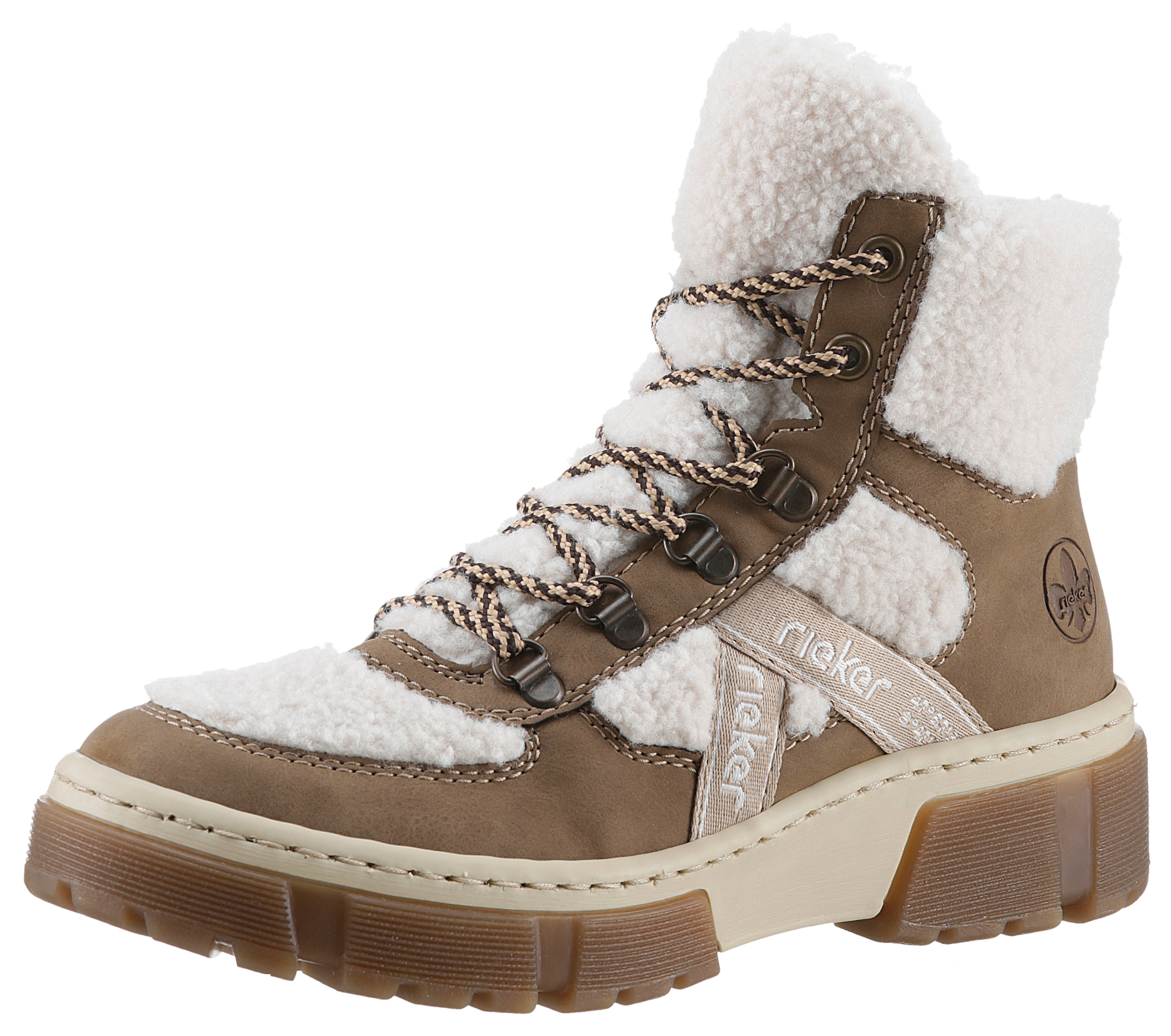 Rieker Winterboots, Schnürboots, Snowboots, Profilsohle, mit Innenreissverschluss