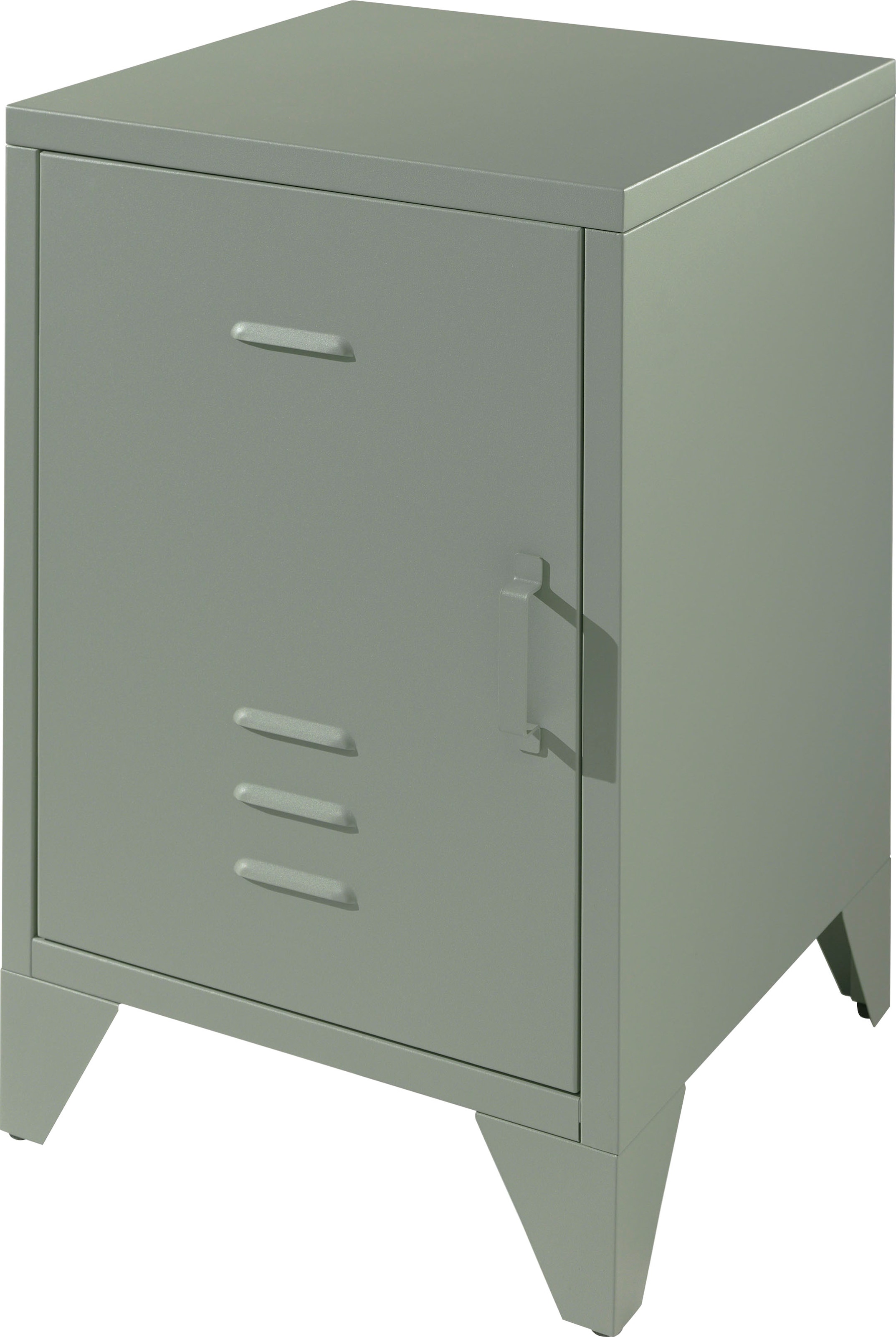 Vipack Nachtkonsole »Bronxx, mit 1 Tür mit Magnetverschluss, dahinter 2 geräumige Fächer« B/H/T ca. 40x60x40cm, moderner Industrial-Style, verschiedene Farben,  recht oder links anstellbar, trendige Farben