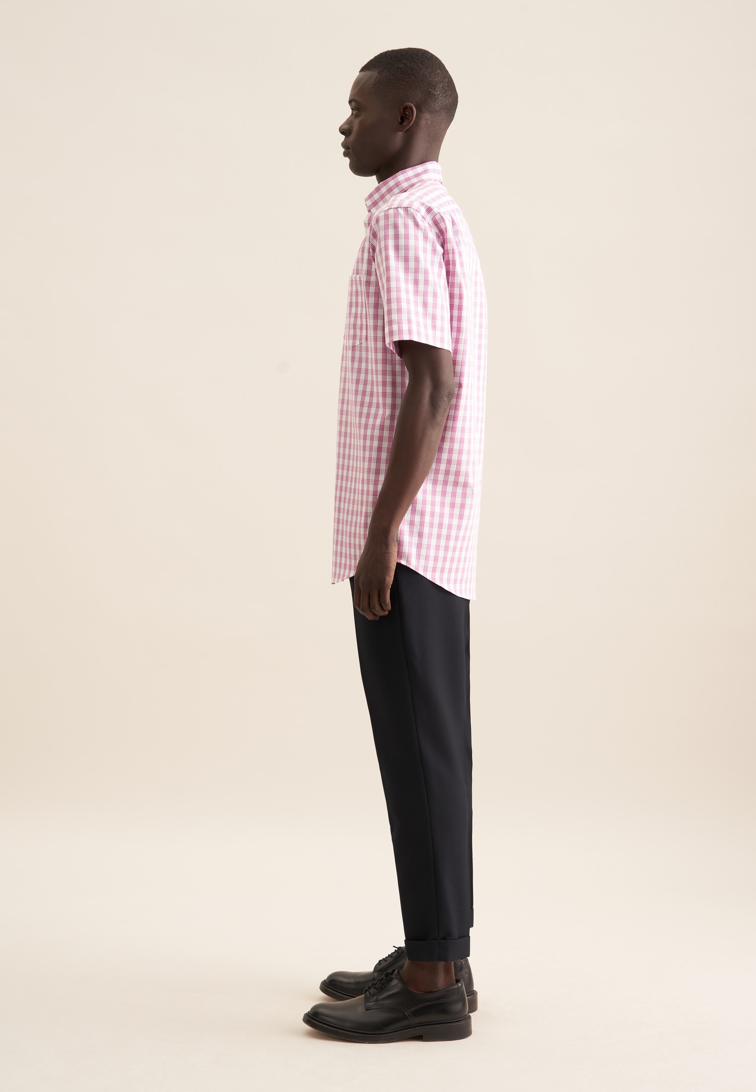 seidensticker Chemise d'affaires »Regular« Regular 1/2 Button-Down-Kragen Karo