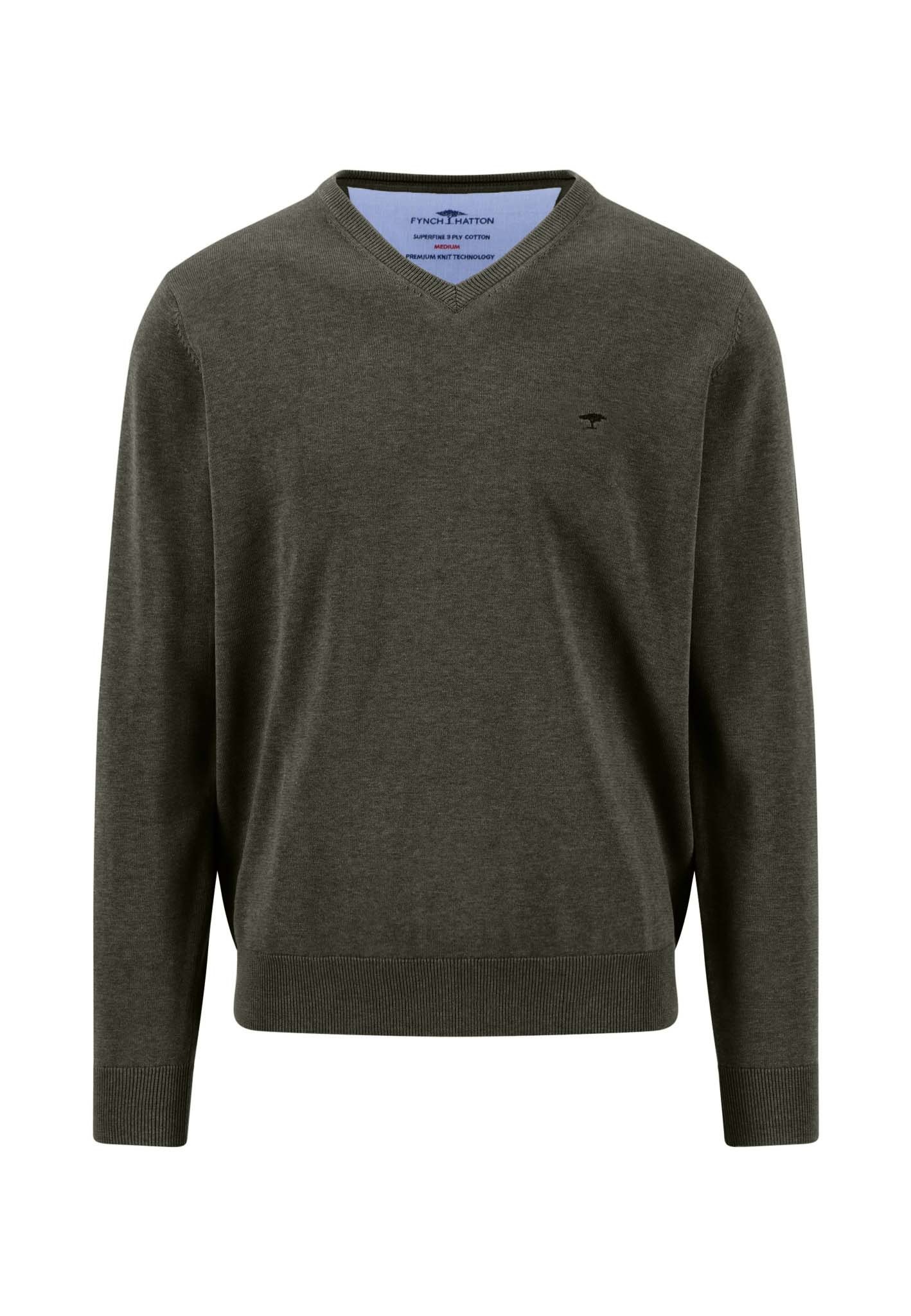 FYNCH-HATTON Pull en tricot avec encolure en V
