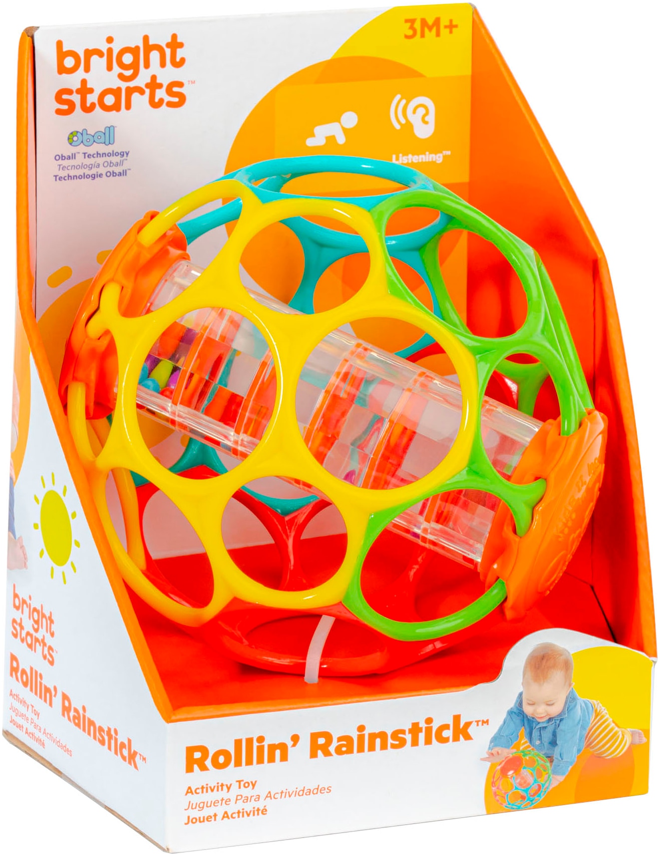Bright Starts Jouet de préhension »Rollin' Rainstick Rattle«