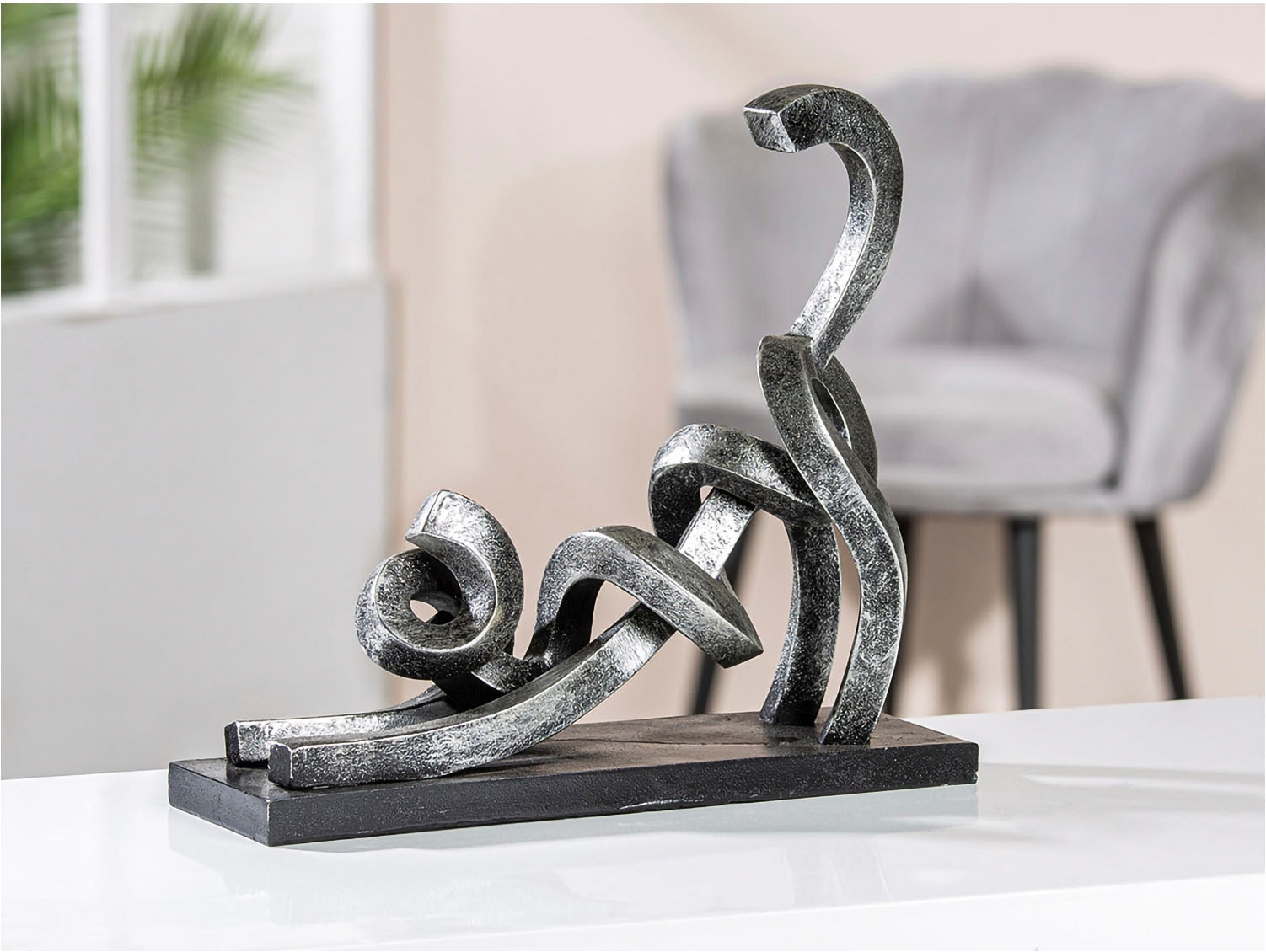 Image of Casablanca by Gilde Tierfigur "Katze "Stretching" auf Base"